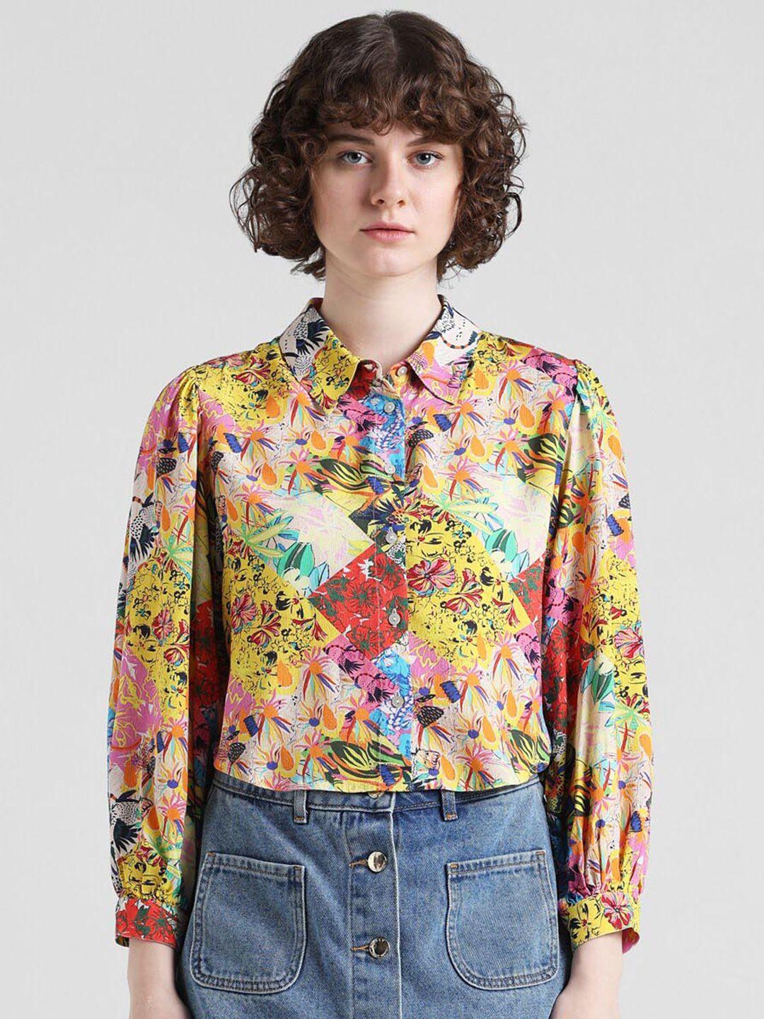 only onlvision floral printed casual shirt