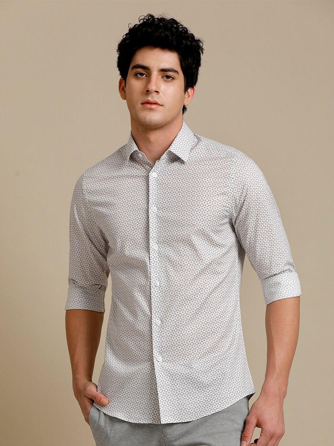 aldeno micro ditsy printed cotton comfort opaque casual shirt