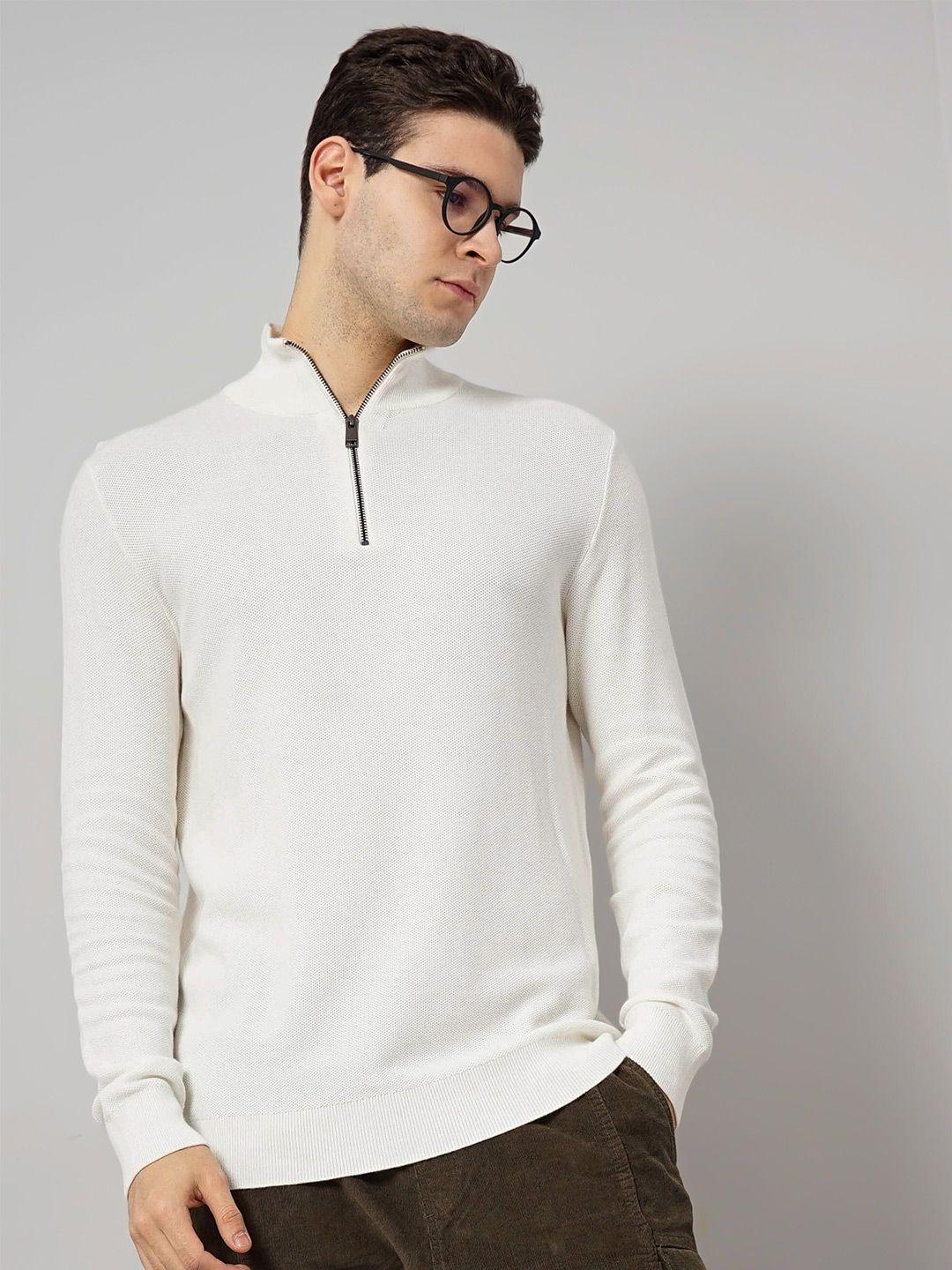 celio mock collar cotton pullover