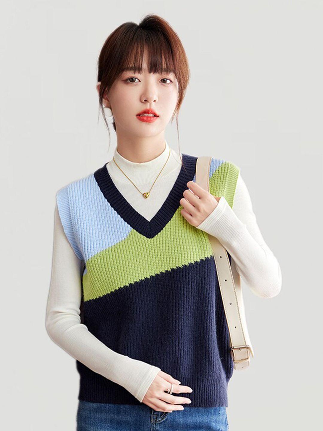 jc collection colourblocked v-neck sweater vest