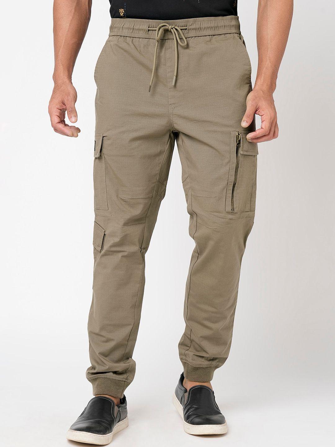 blue buddha men mid-rise cotton cargos trouser