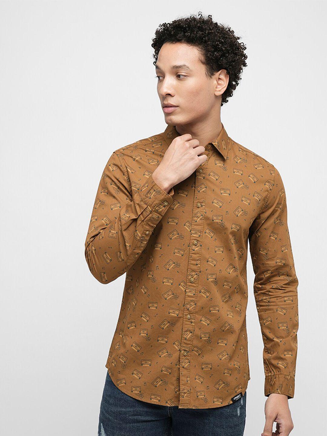 jack & jones slim fit conversational printed cotton casual shirt