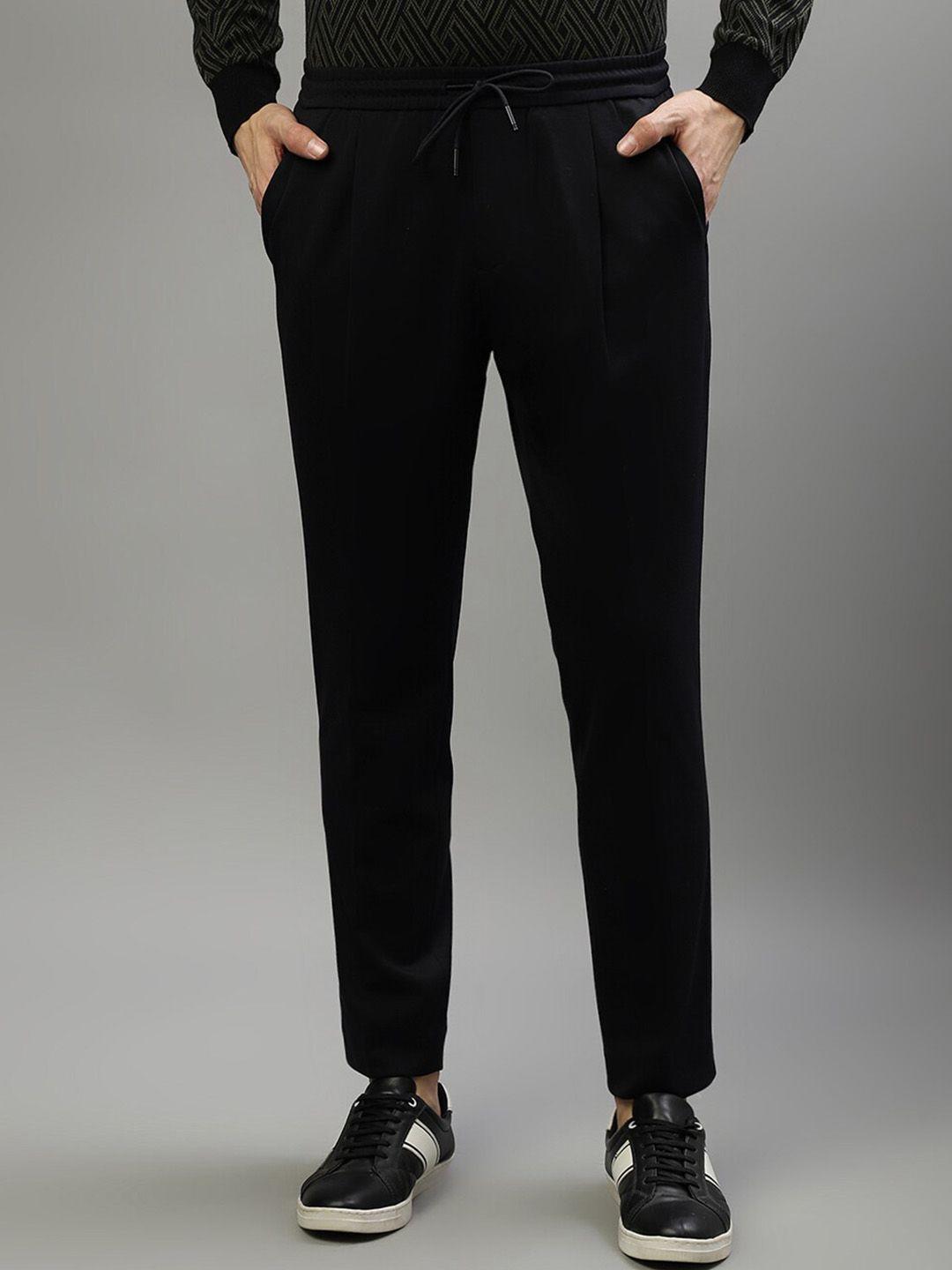 antony morato men regular fit mid-rise trousers