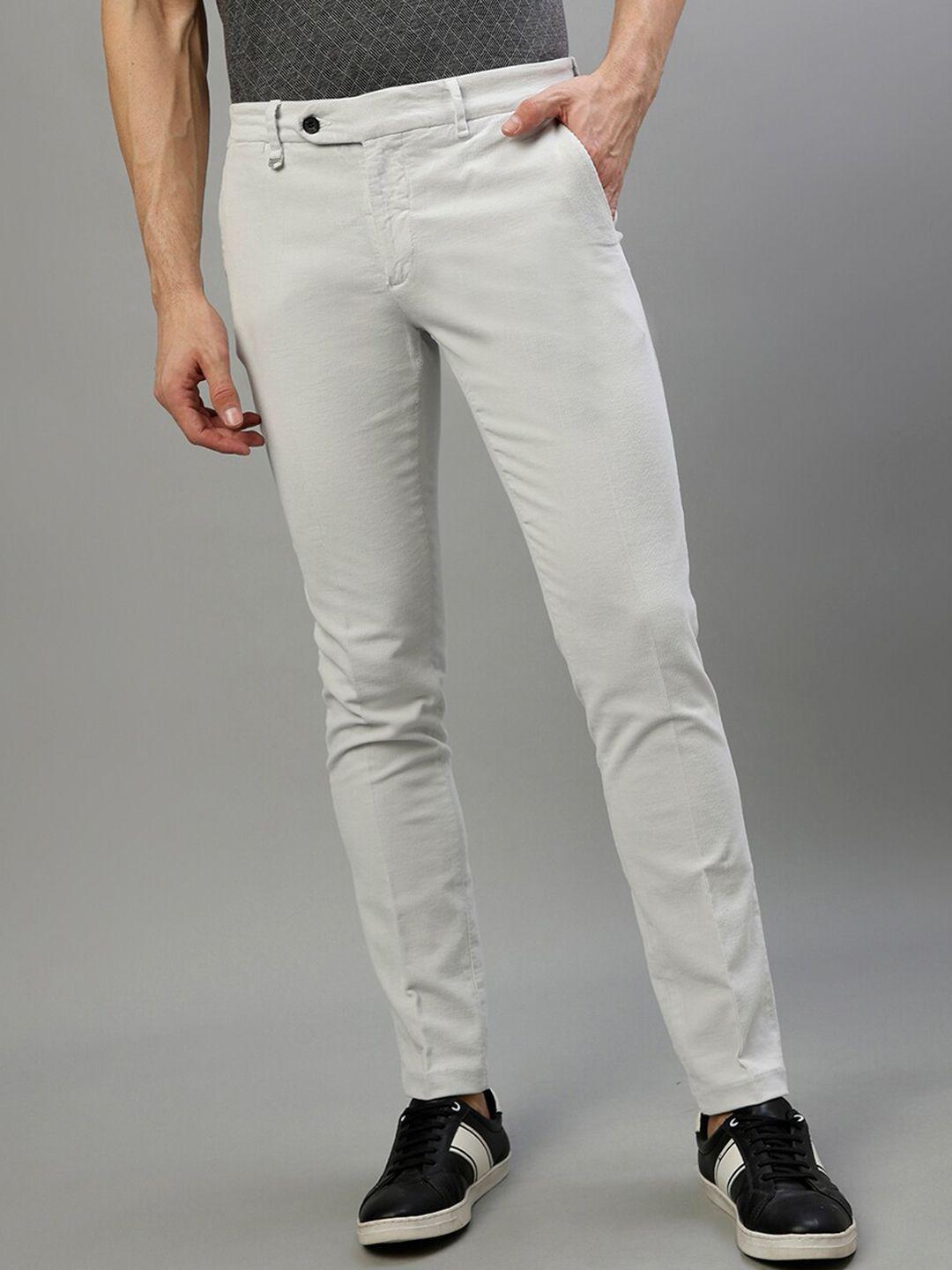 antony morato men skinny fit mid-rise chinos trousers