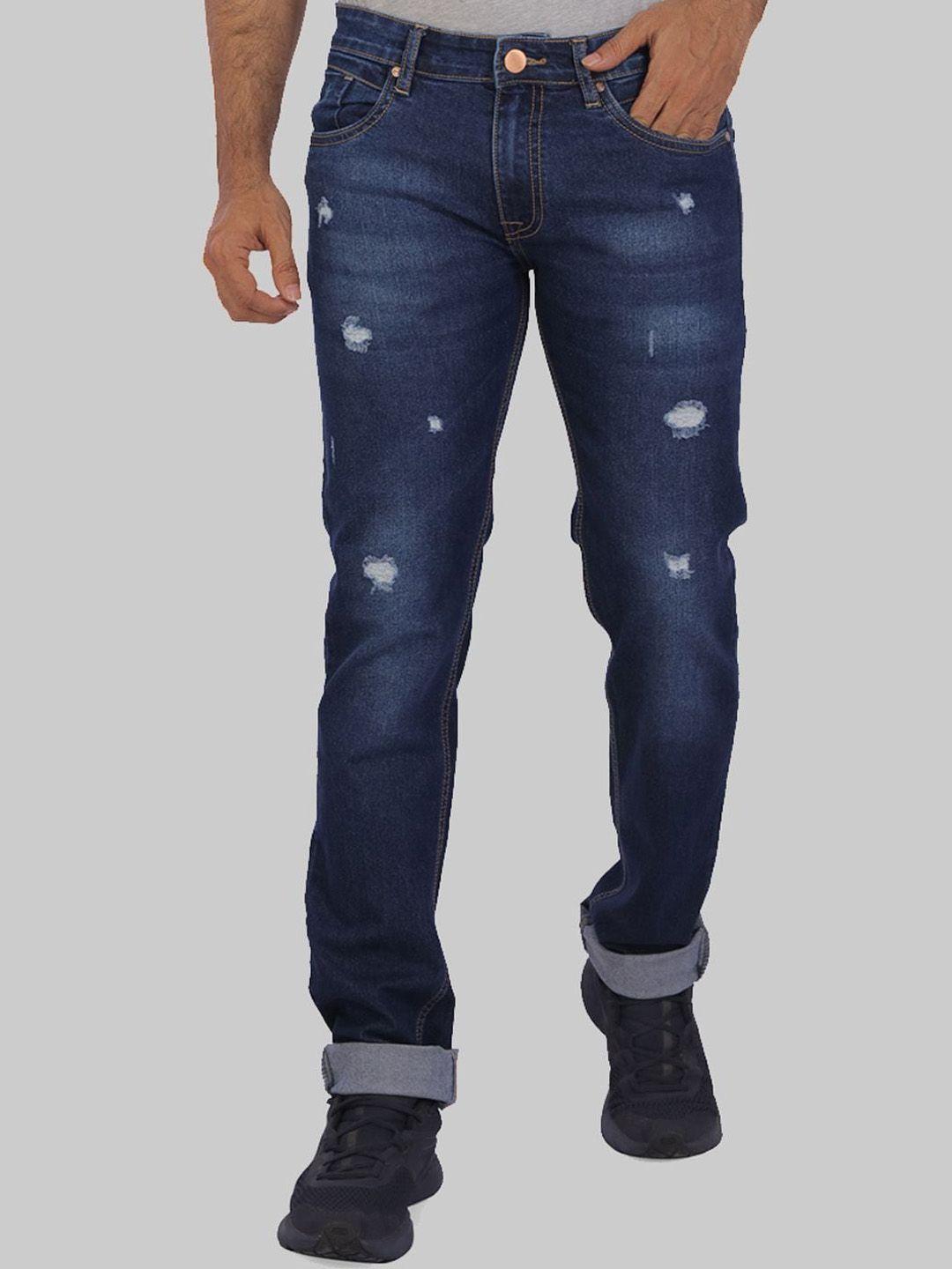 rocking swamy men slim fit mid-rise light fade stretchable cotton jeans