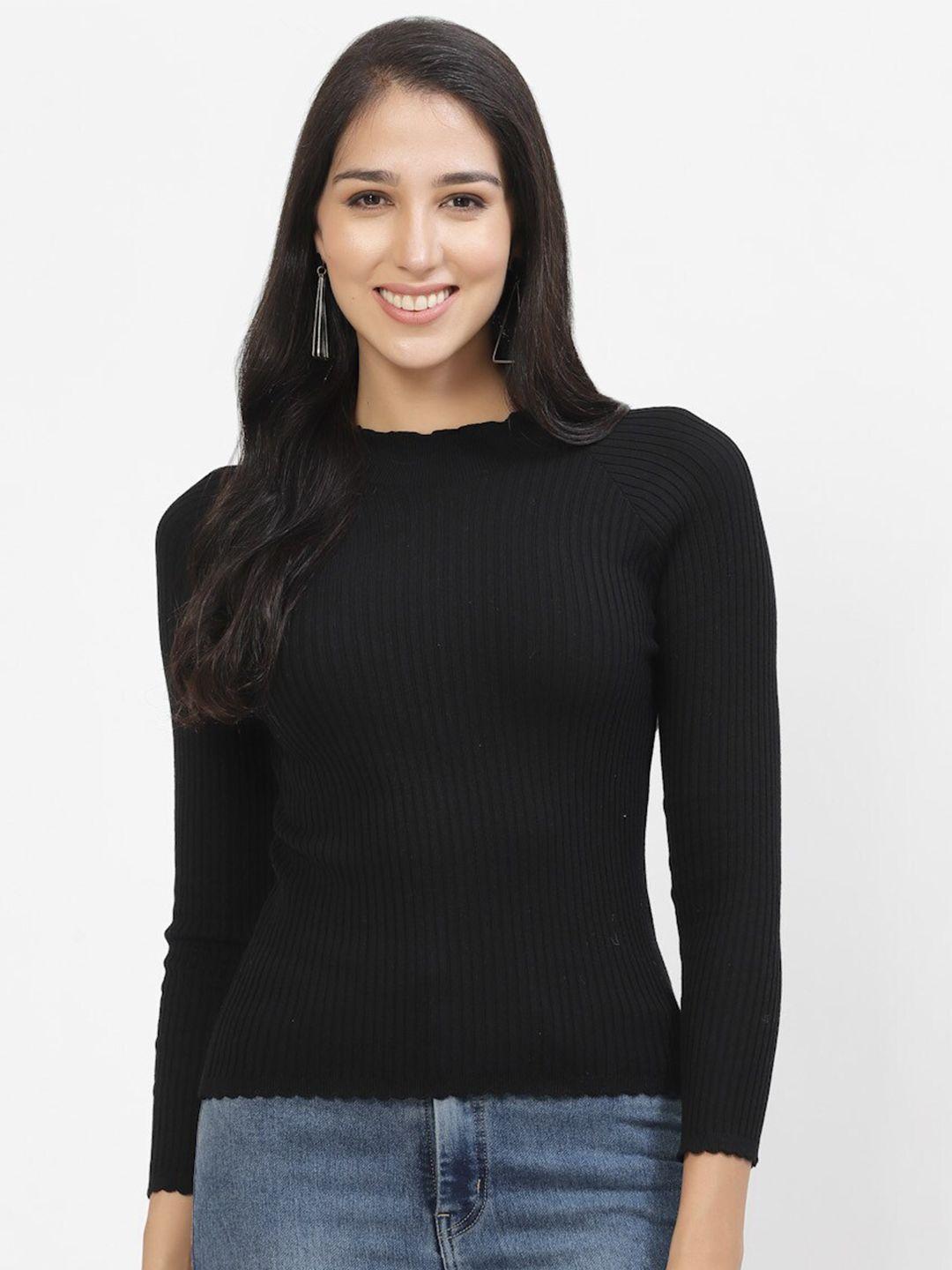 kalt high neck ribbed pullover sweater