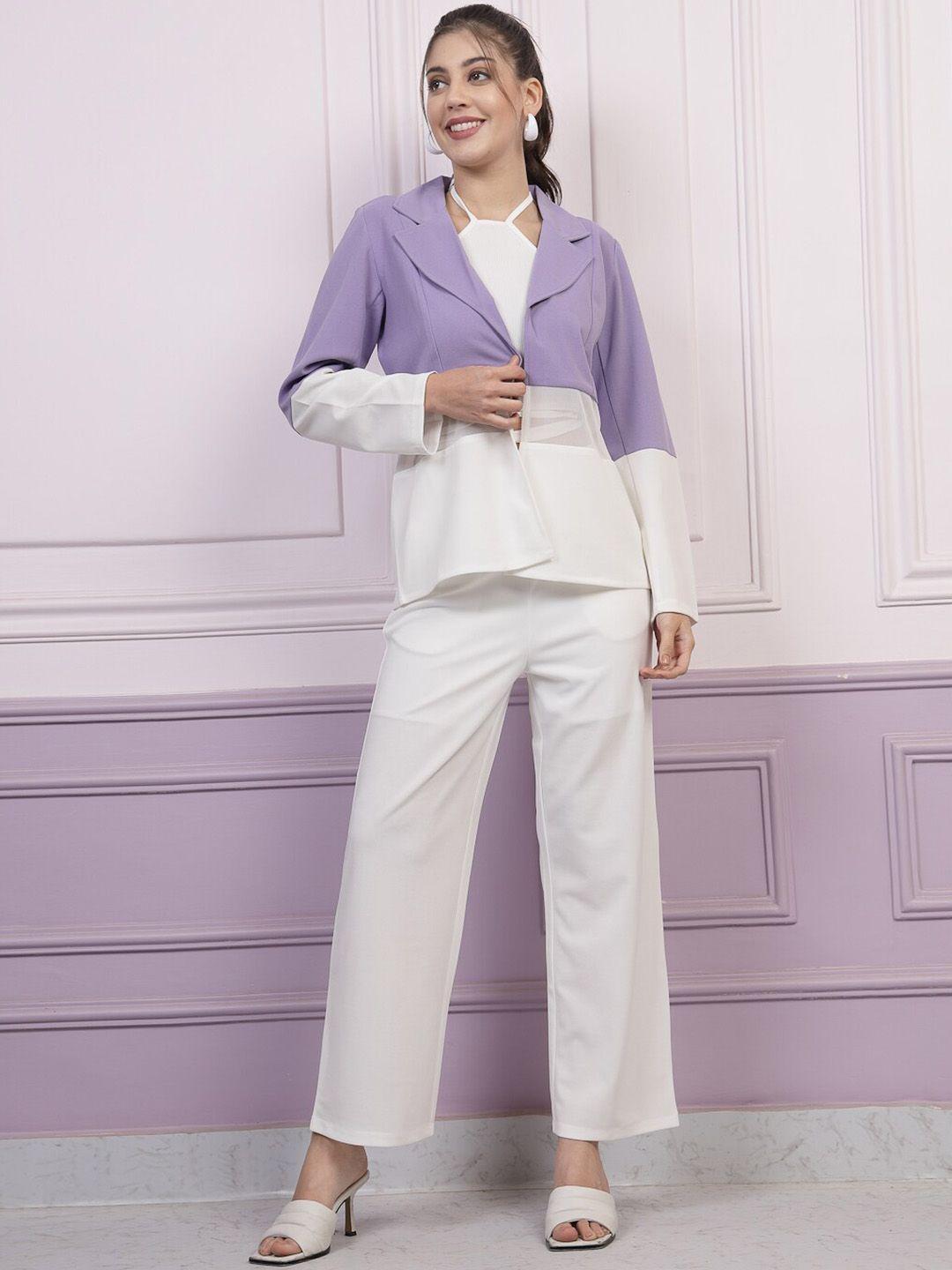 athena colourblocked coat & trousers