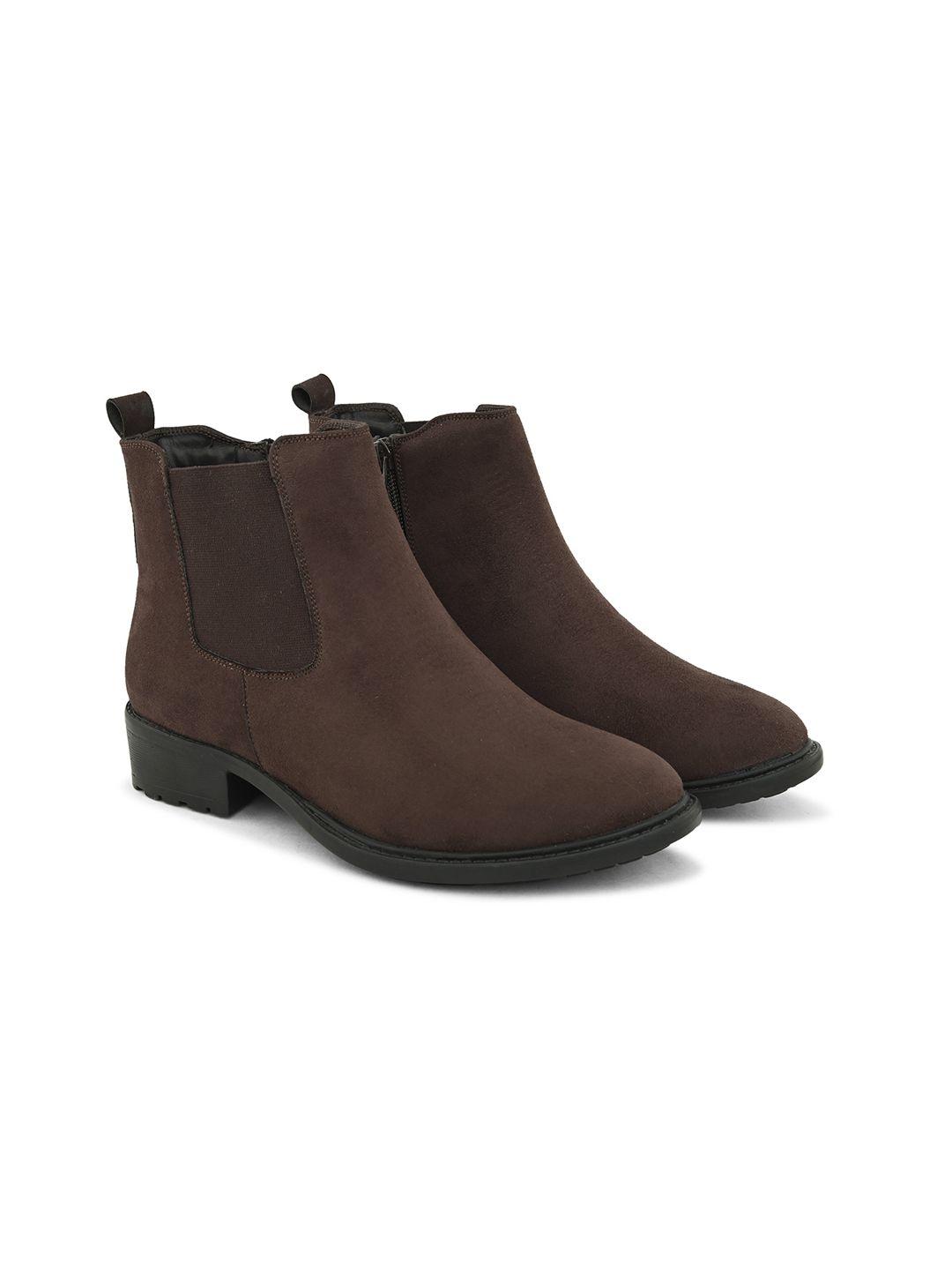 the roadster lifestyle co. women heeled mid-top lightweight chelsea boots