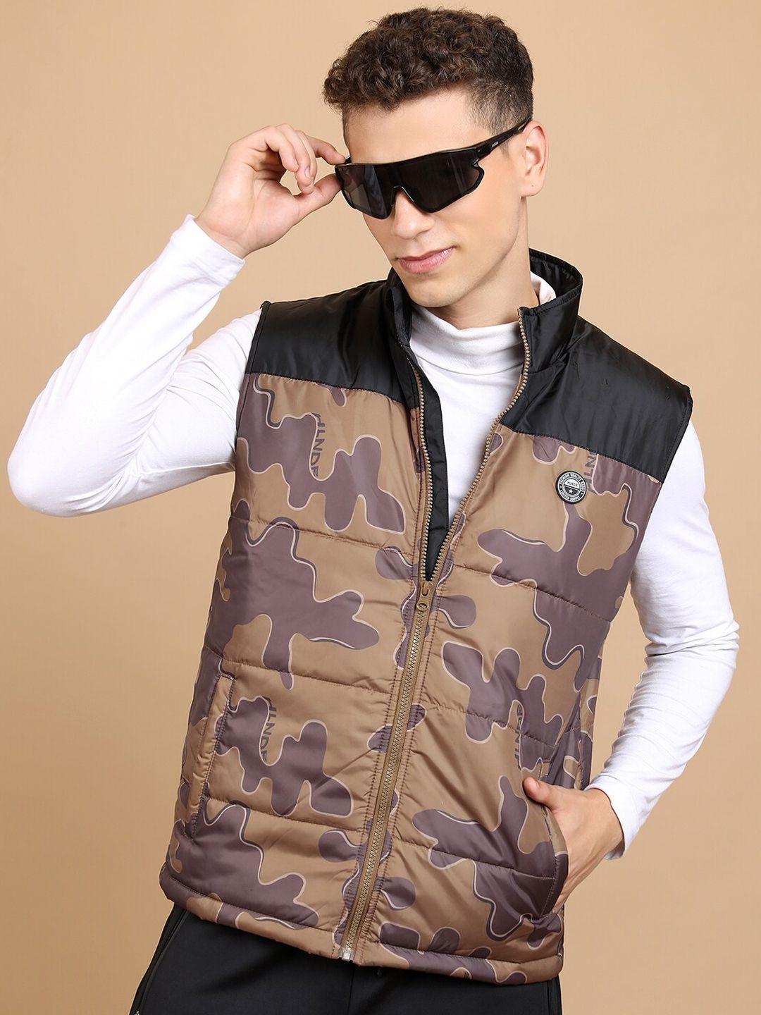 highlander camouflage printed puffer jacket