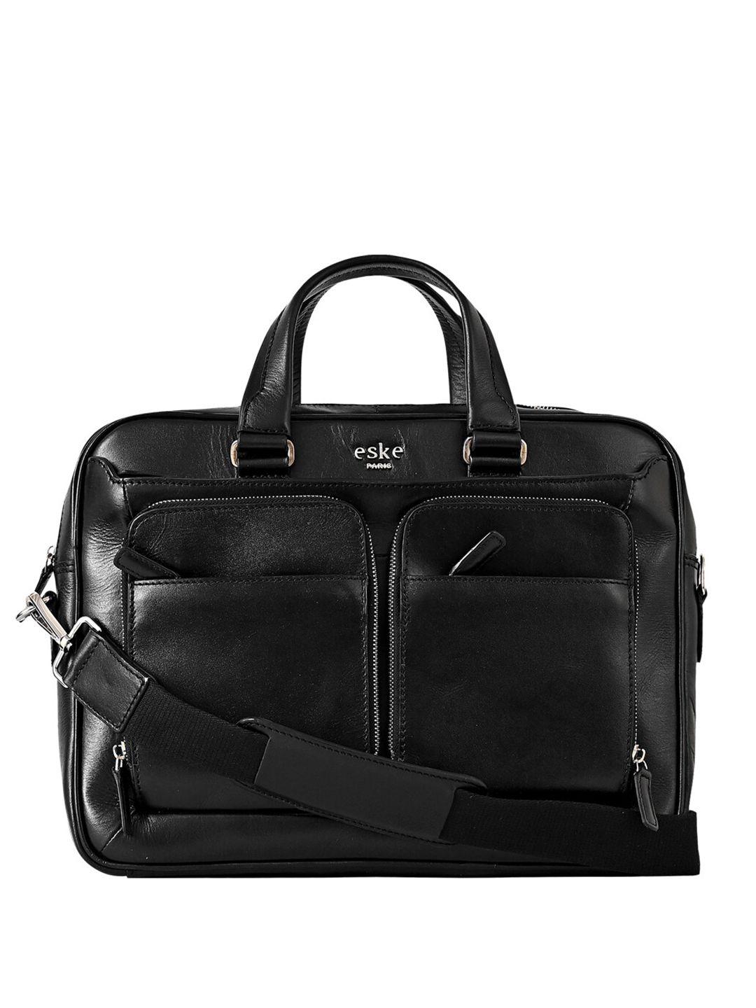 eske unisex leather laptop bag