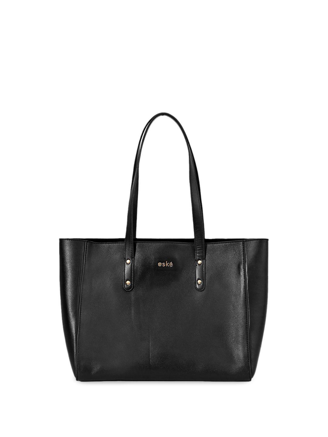 eske structured leather shoulder bag