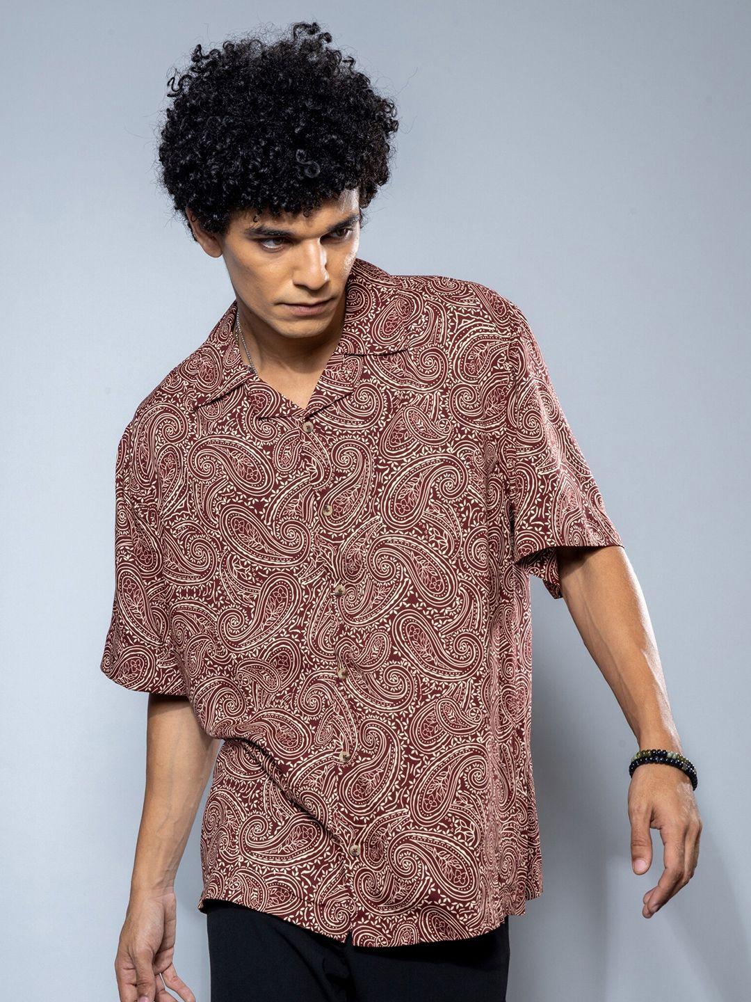 h&m pure cotton short sleeve printed shirt