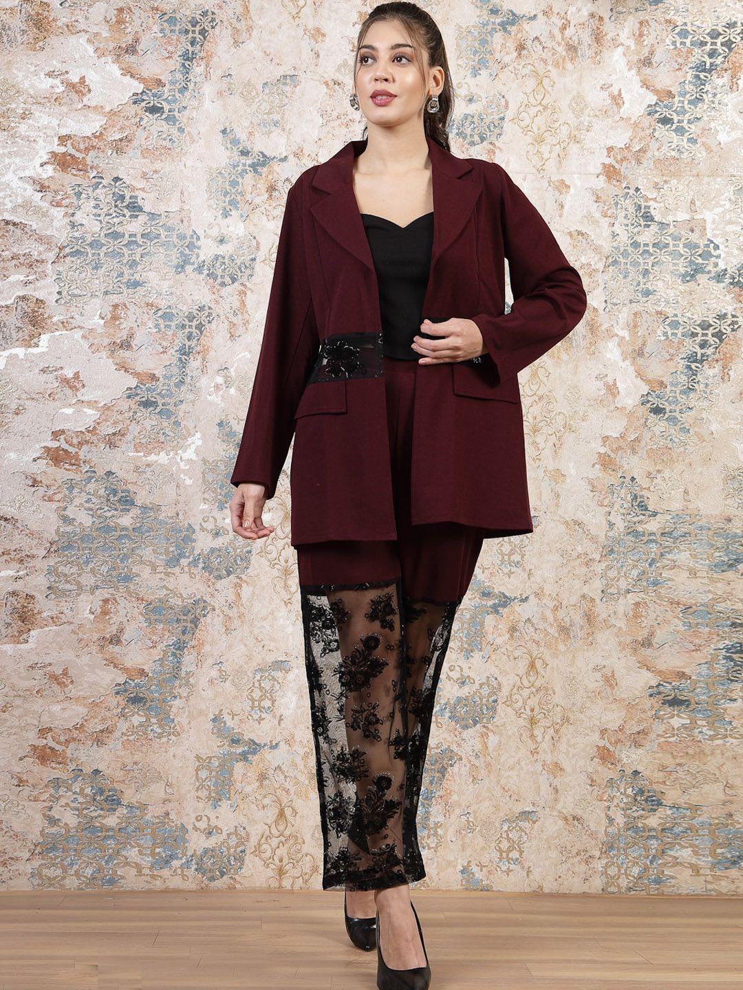 athena self design blazer & trousers