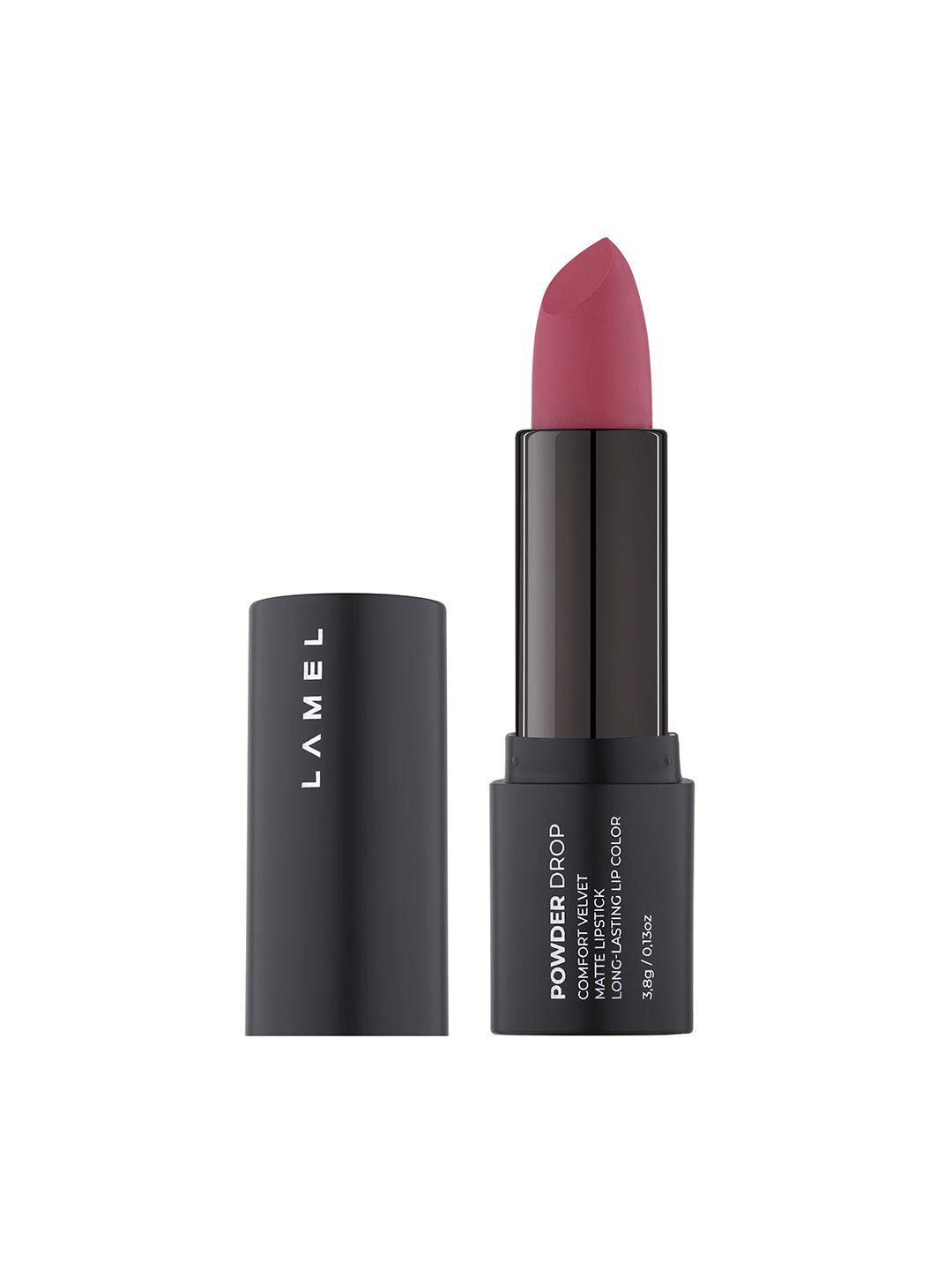 lamel powder drop comfort velvet matte lipstick 3.8 g - tulip fleur 406