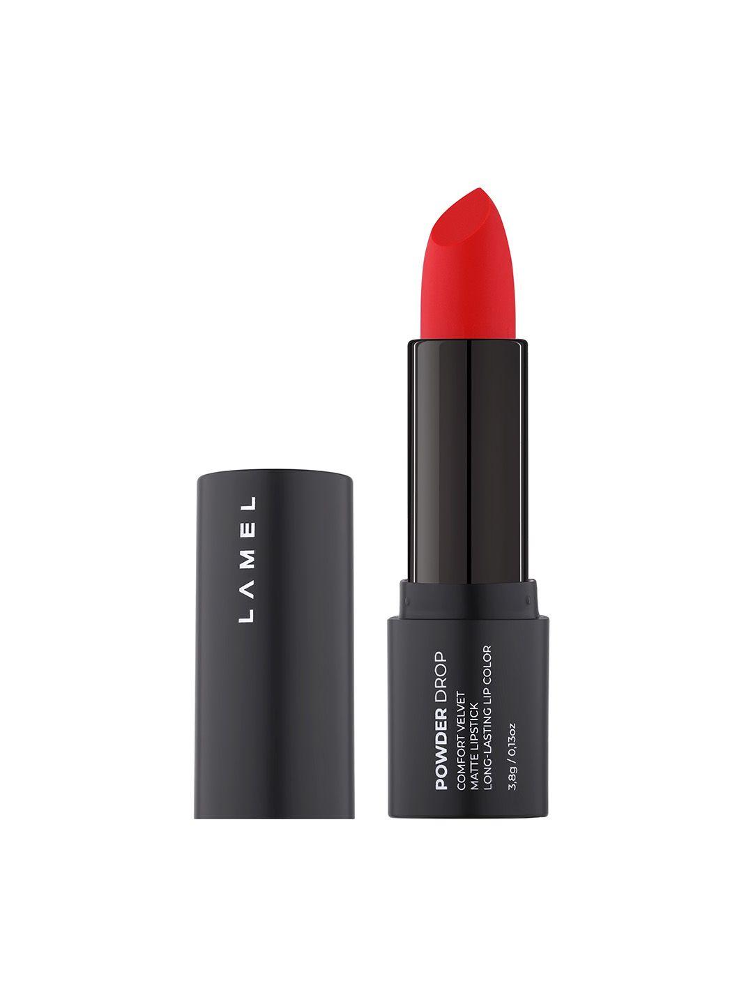 lamel powder drop comfort velvet matte long-lasting lipstick - red velvet 407