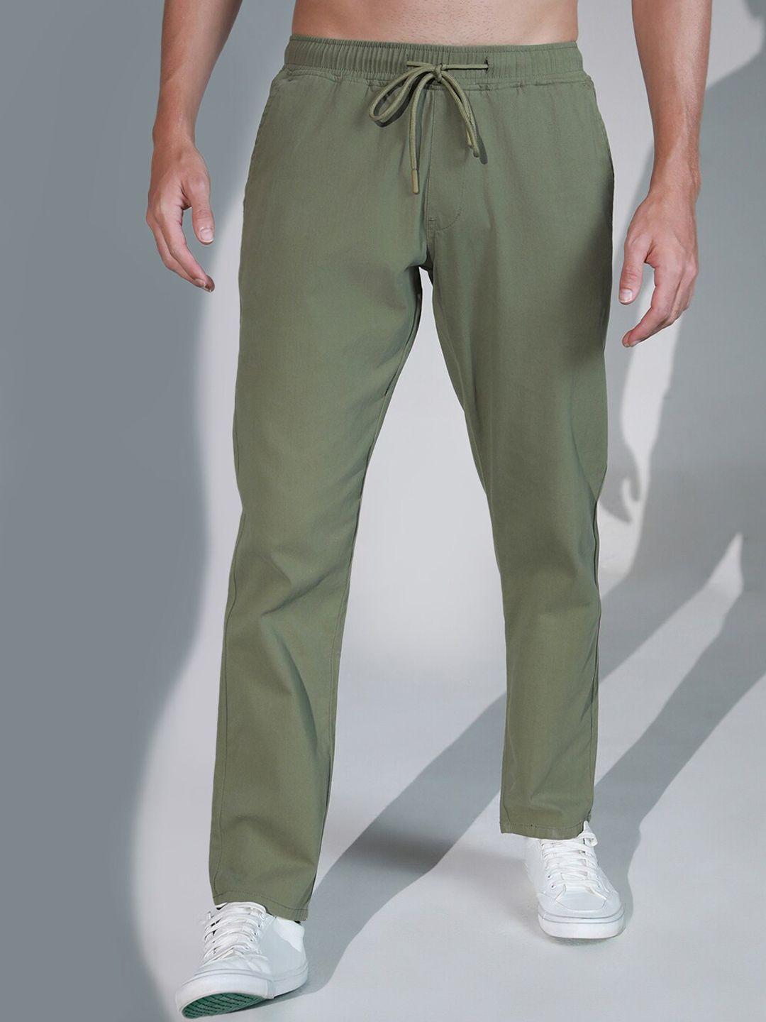 hubberholme men mid-rise cotton regular trousers