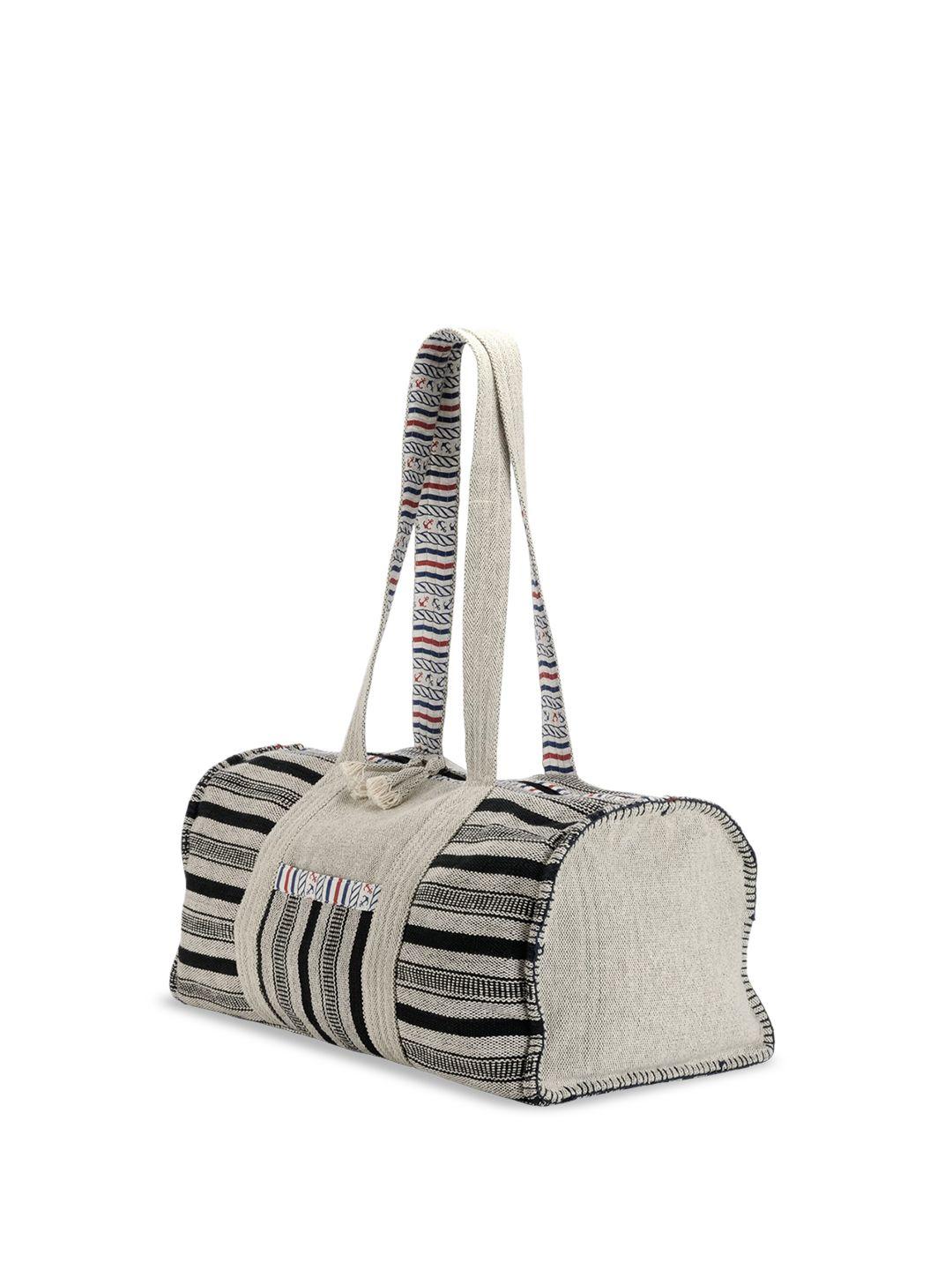 the house of tara striped cotton gym duffle bag