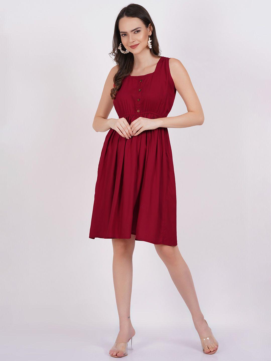 dressar sleeveless gathered fit & flare dress