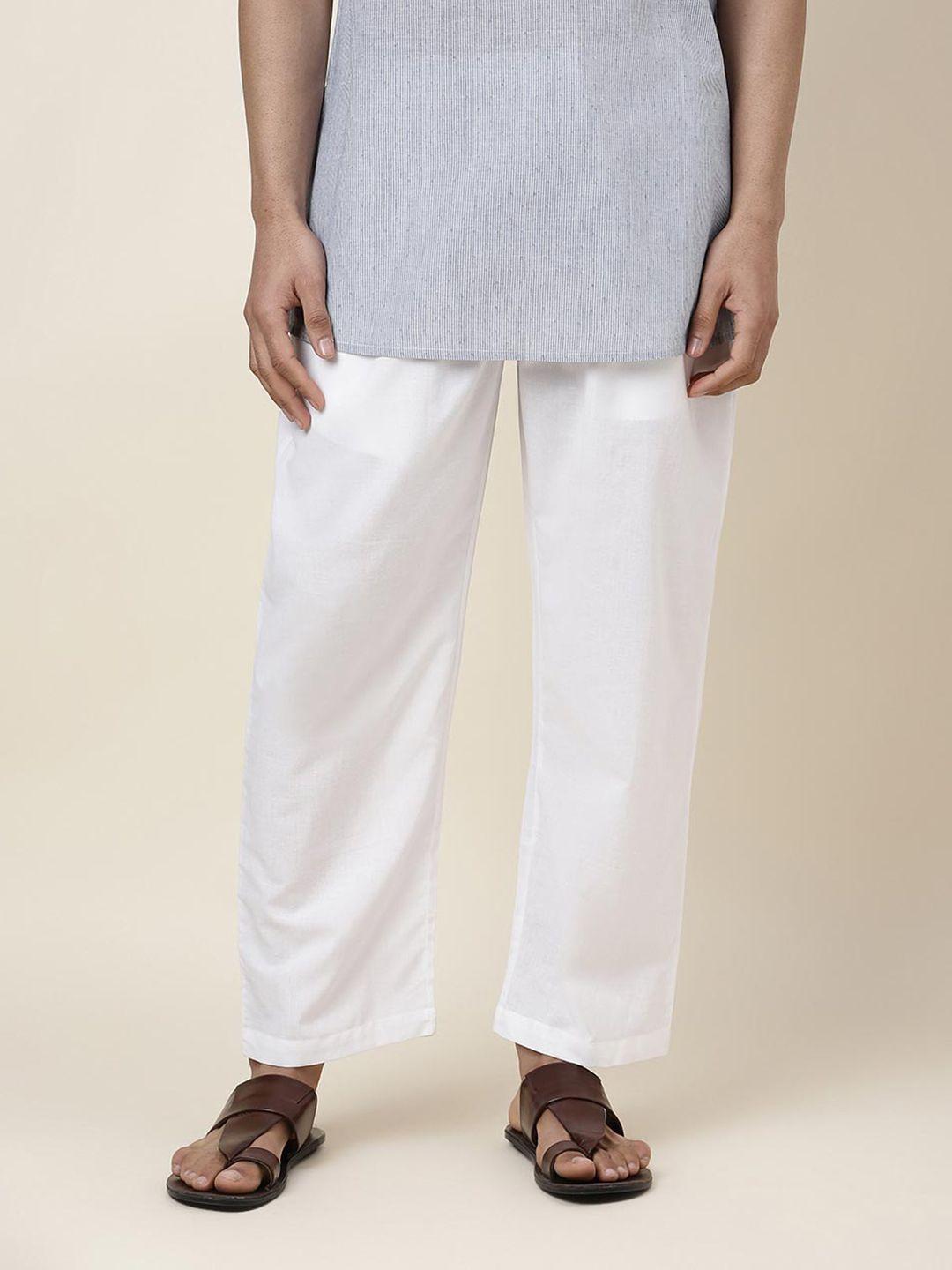 fabindia men mid-rise cotton pyjamas