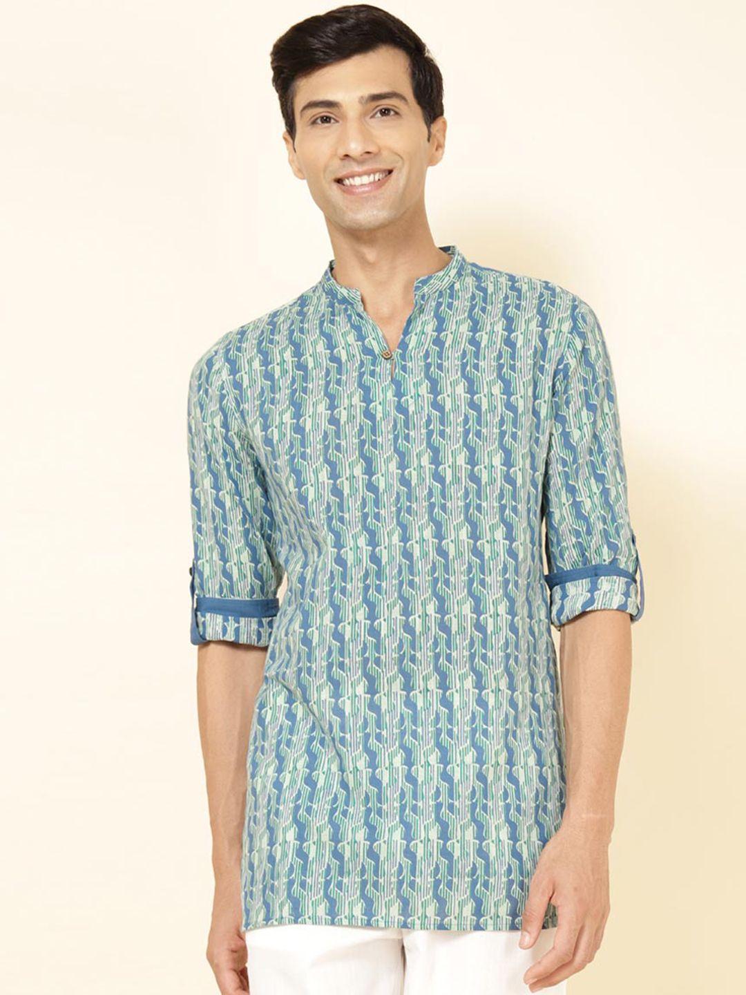 fabindia abstract printed cotton kurta