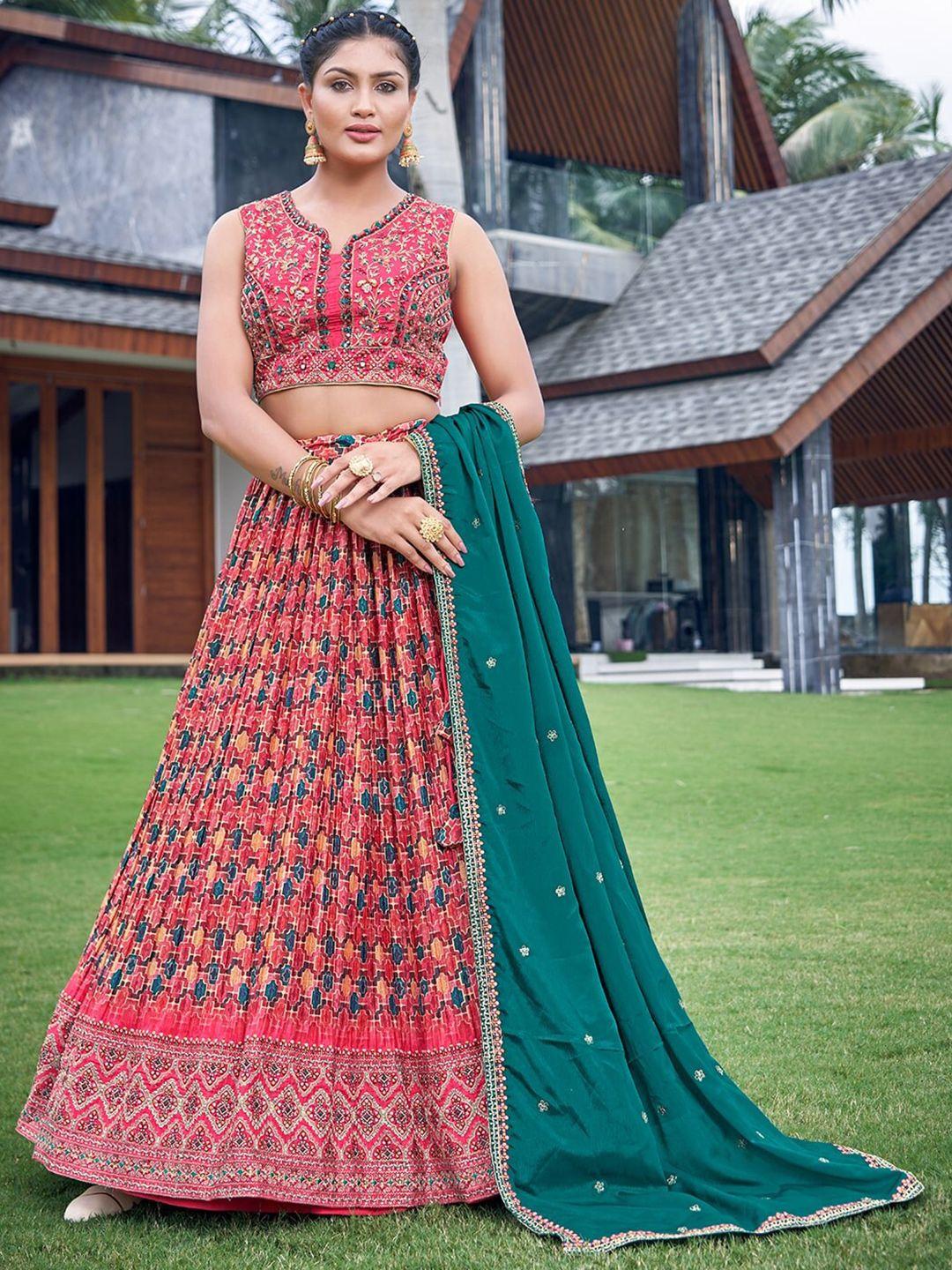 chansi embroidered ready to wear lehenga & blouse with dupatta