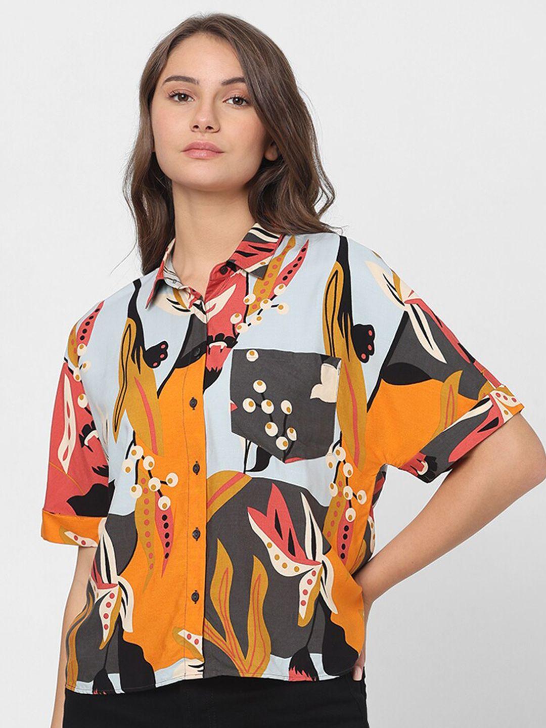 vero moda floral printed casual shirt