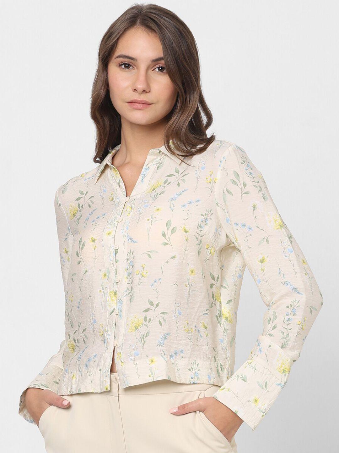 vero moda floral printed casual shirt