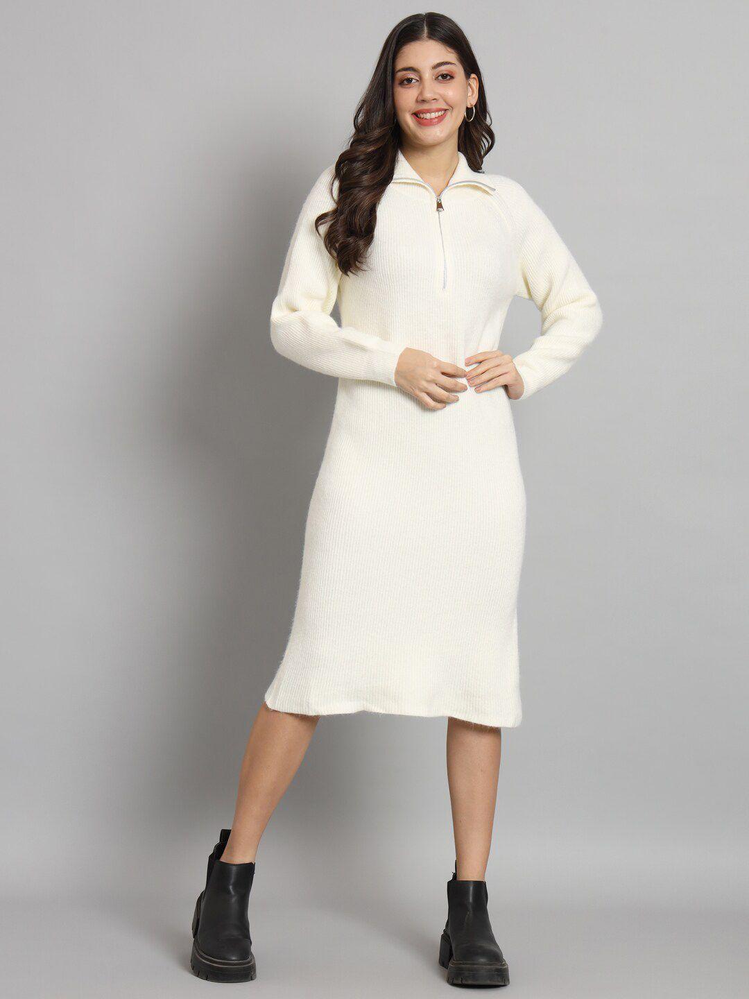 chemistry shirt collar woollen sheath dress