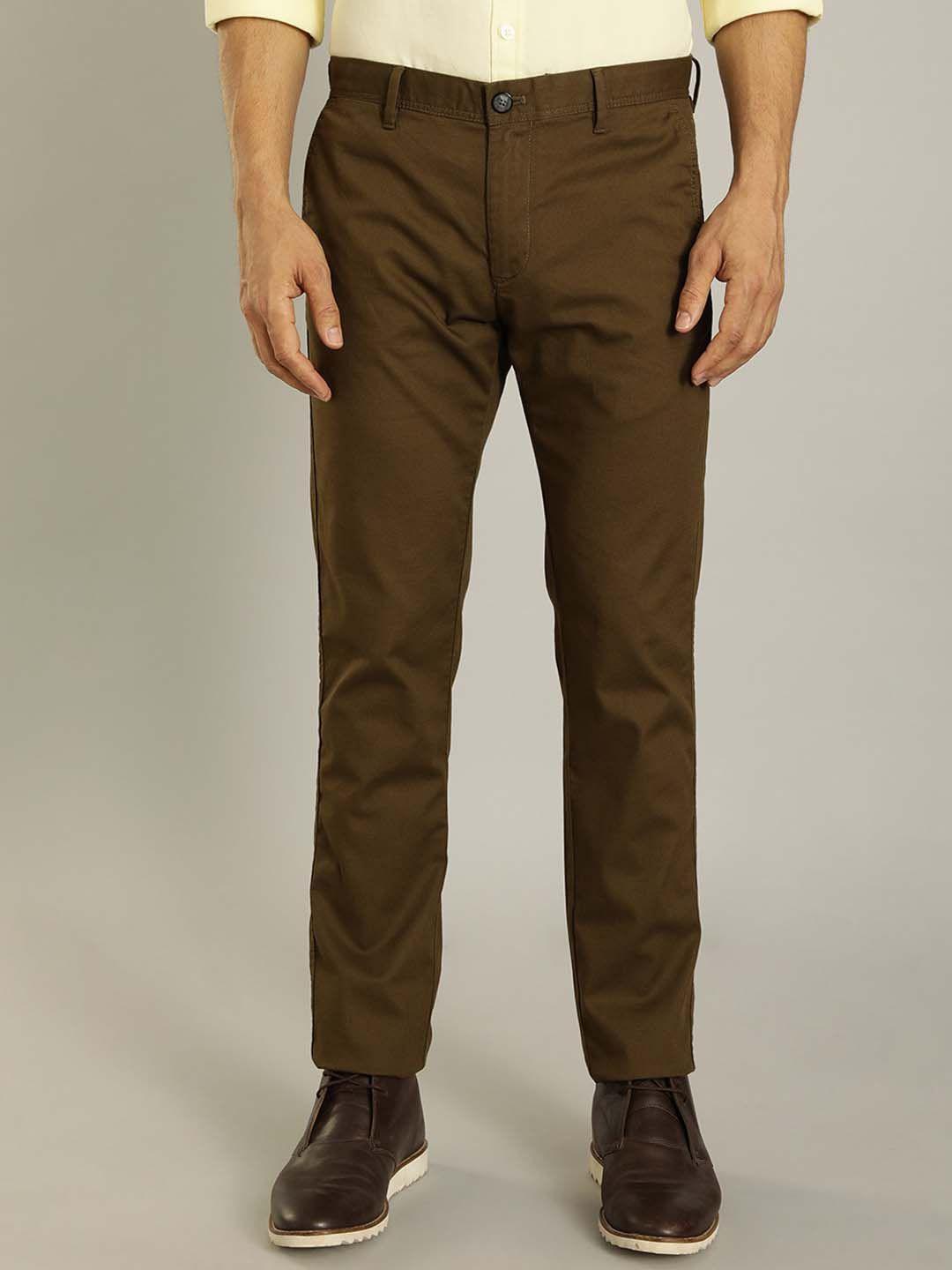 indian terrain men brooklyn slim fit mid-rise chinos trouser