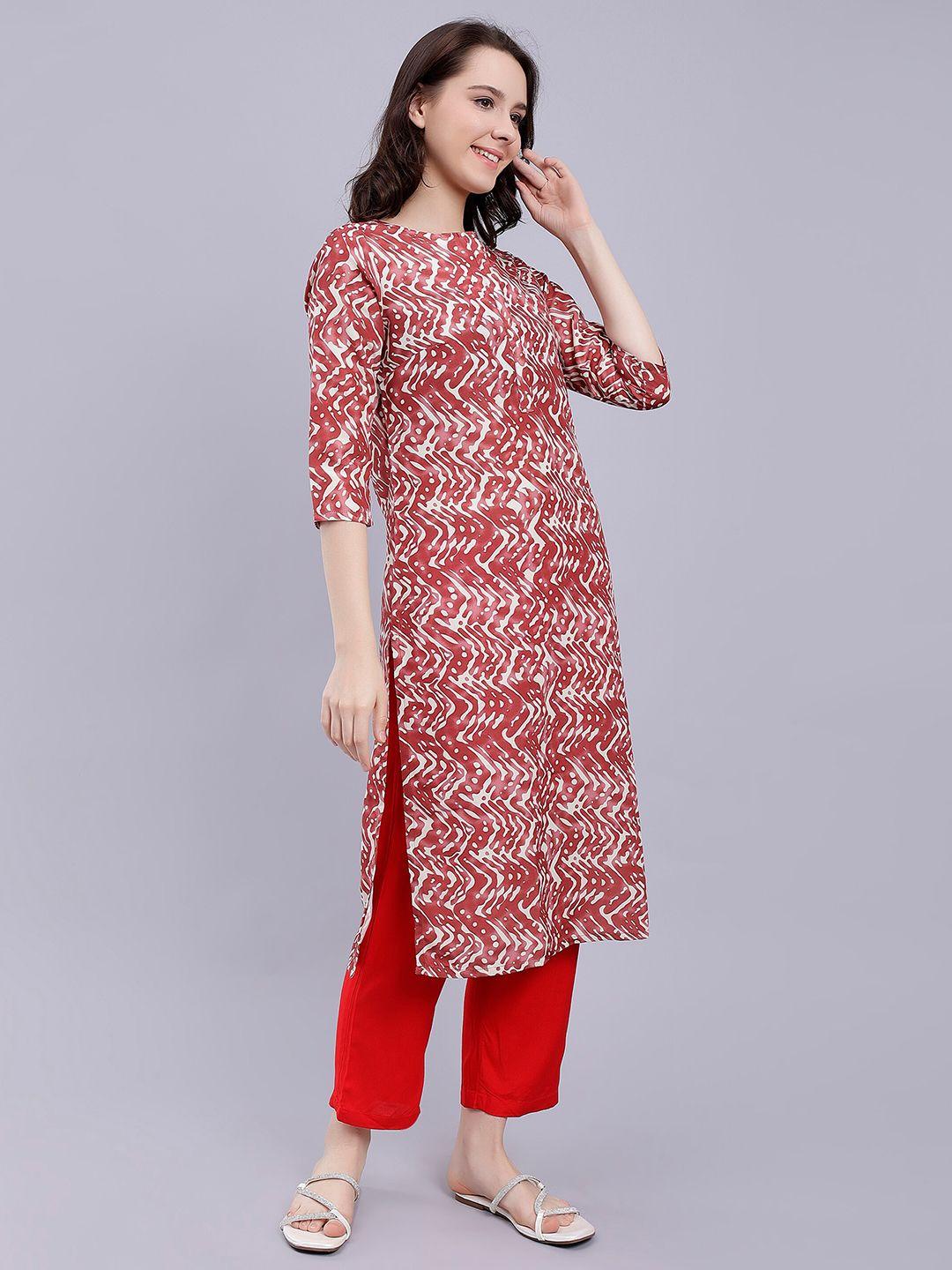 soan abstract printed straight kurta