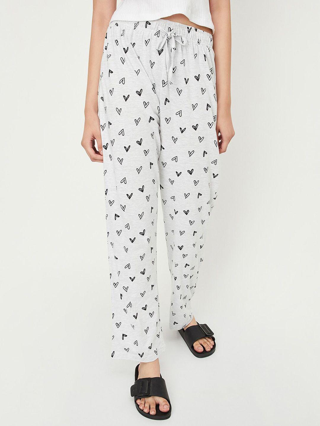 max women printed cotton lounge pant