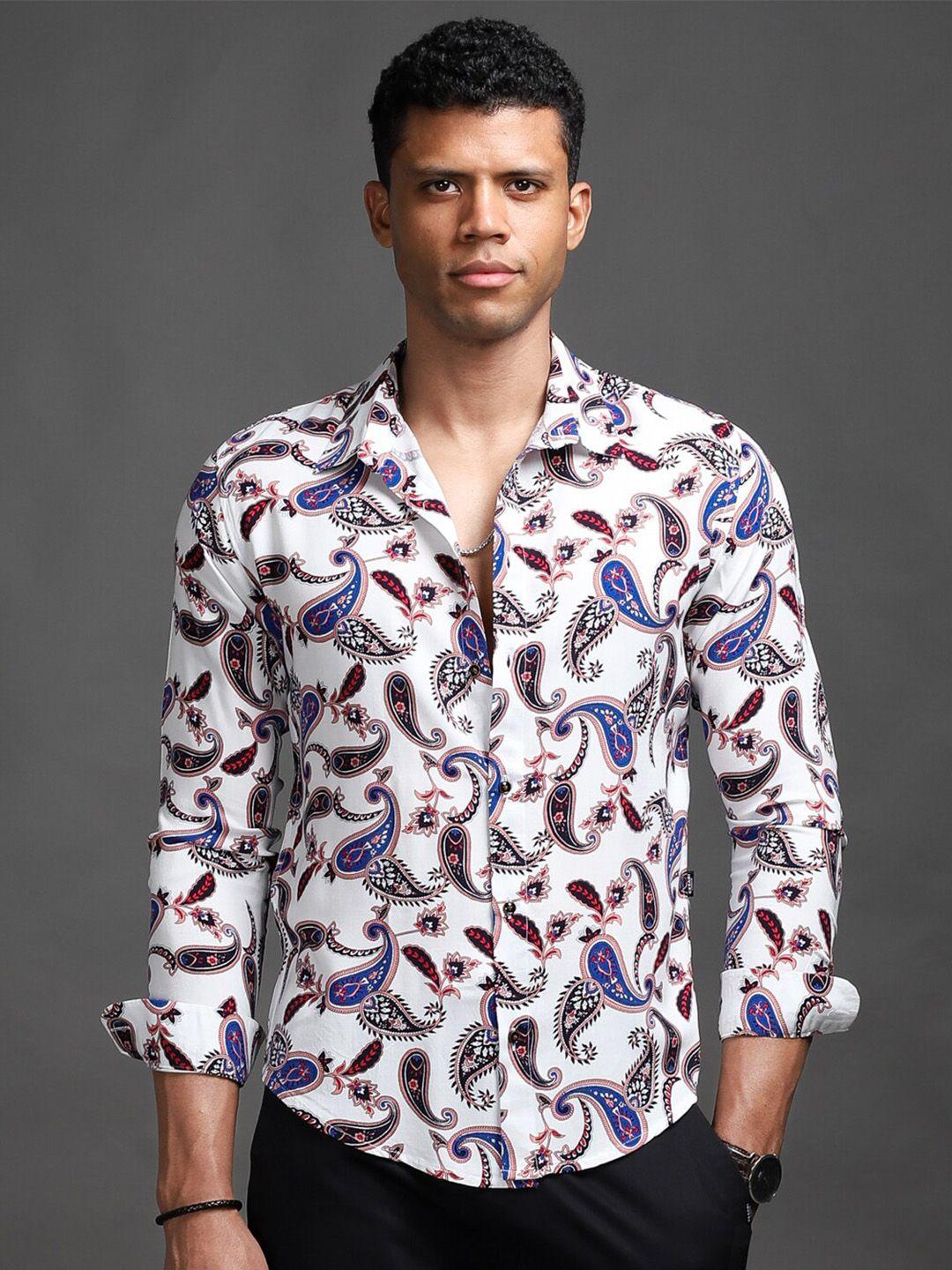 cesari london comfort paisley printed casual shirt