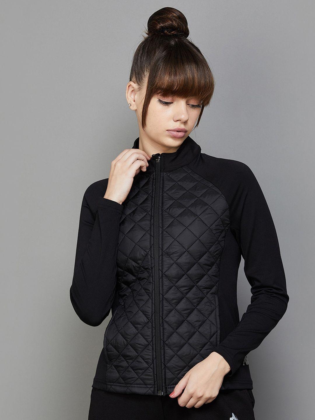 kappa mock collar quilted jacket