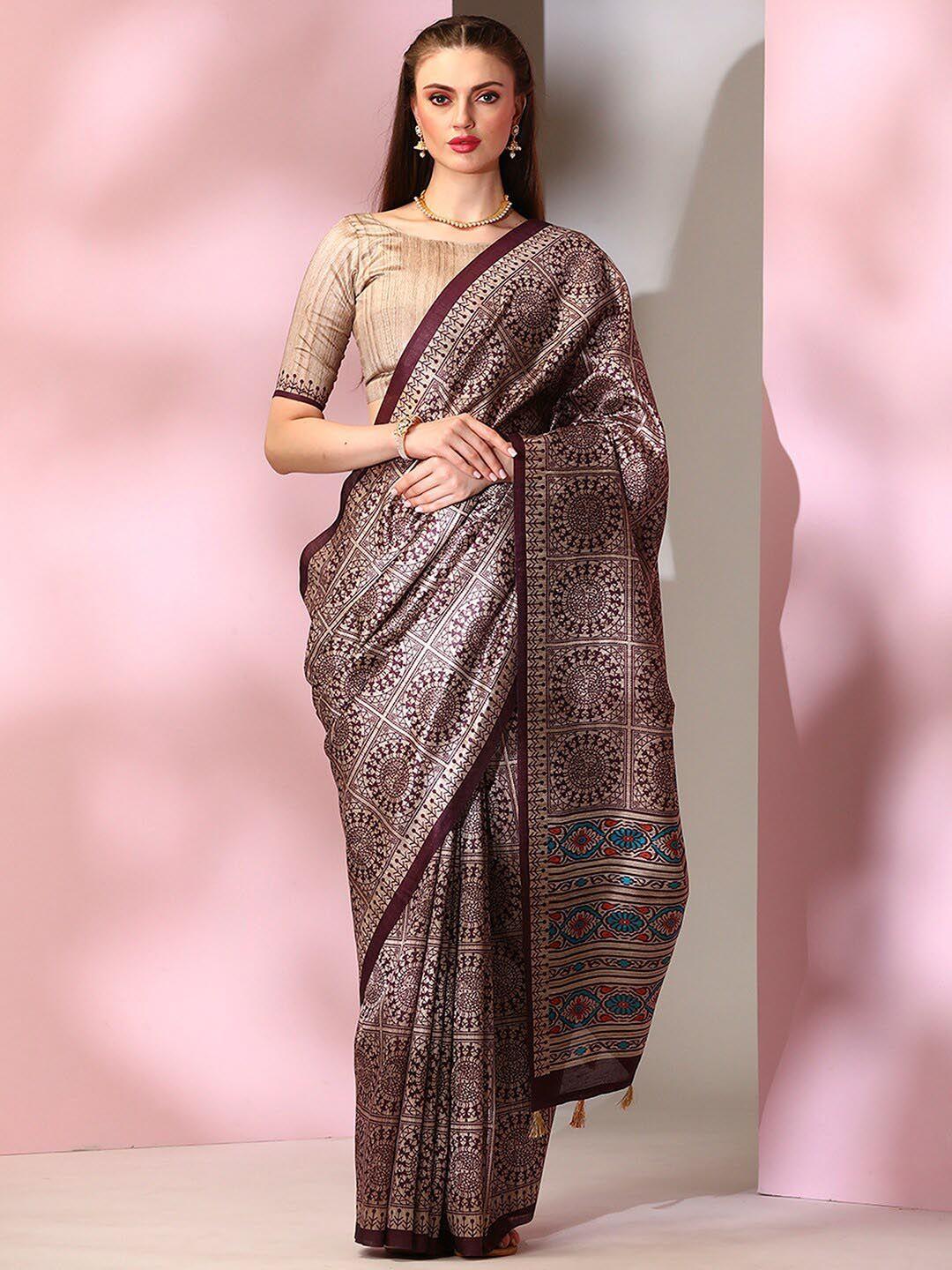 mitera warli printed bagru saree