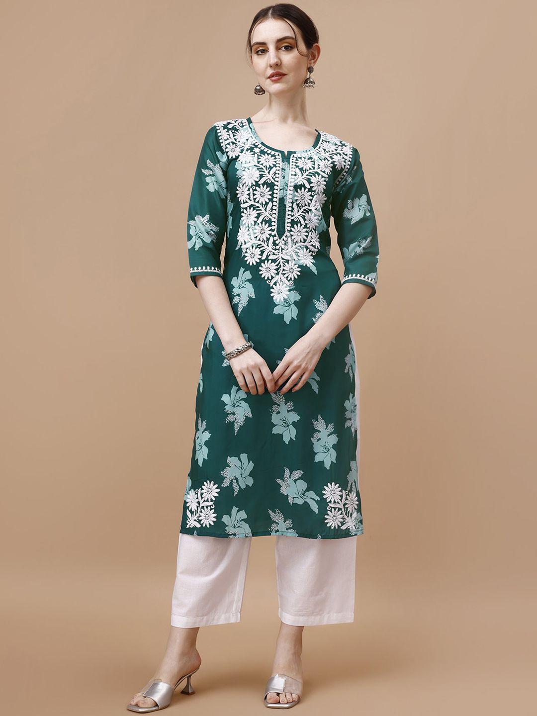 sazrika floral embroidered kurta