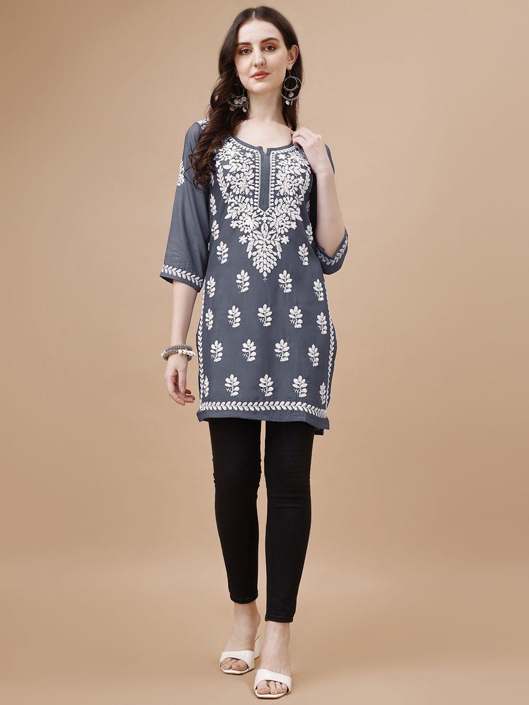 sazrika floral embroidered kurta