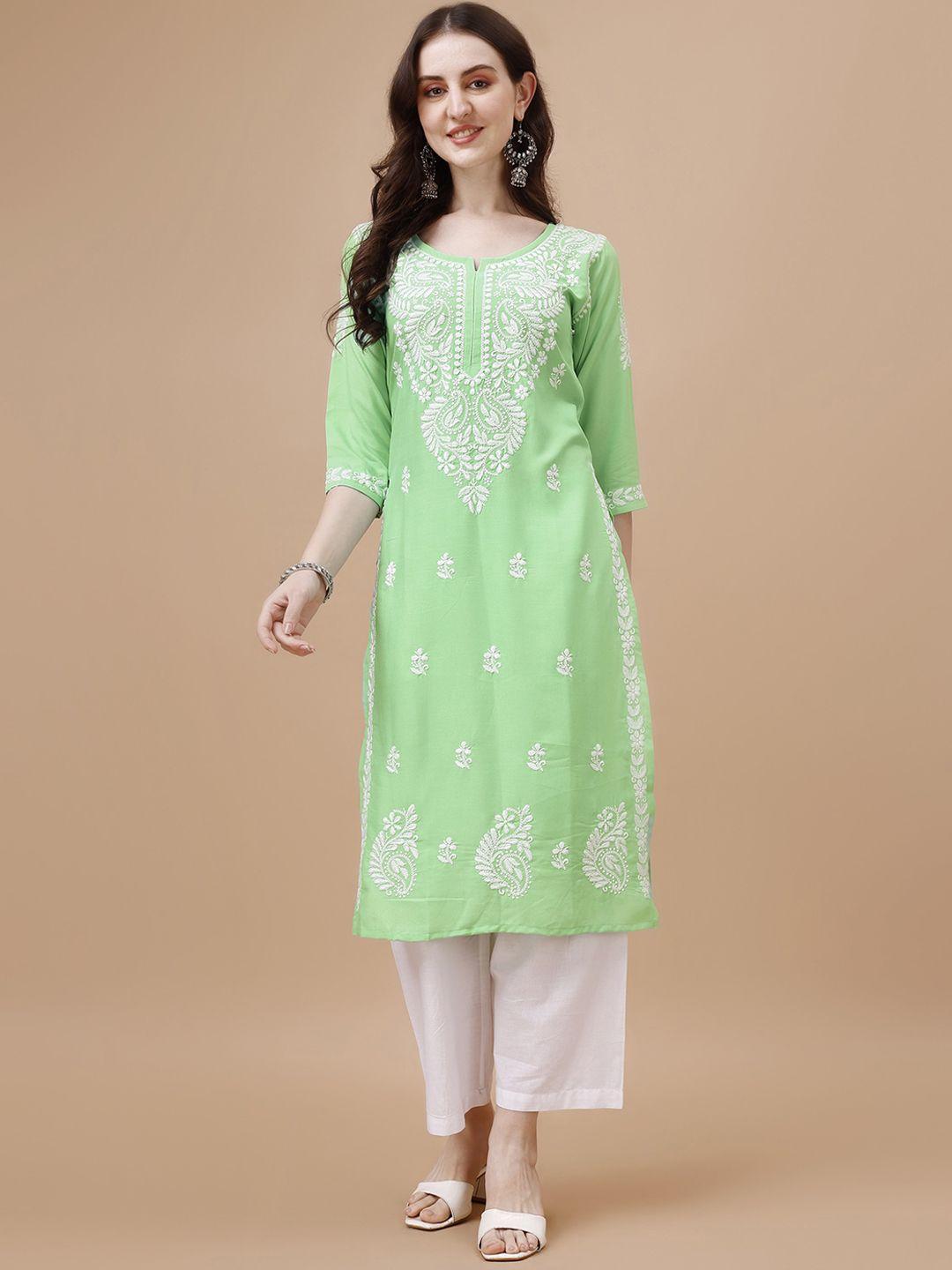 sazrika floral embroidered kurta