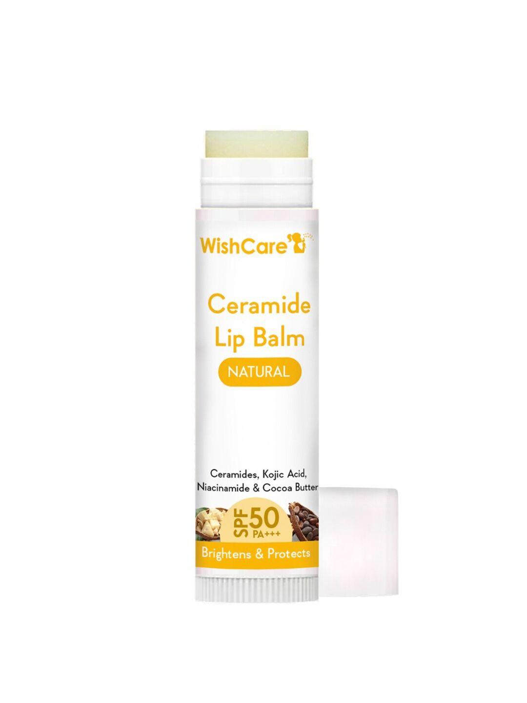 wishcare ceramide lip balm with spf50 pa+++ for lip lightening - 5g - natural 2