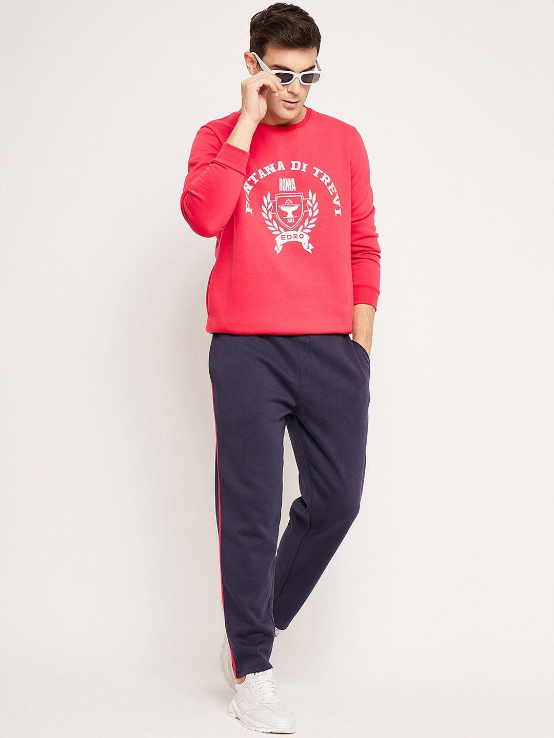 edrio typography printed fleece tracksuit