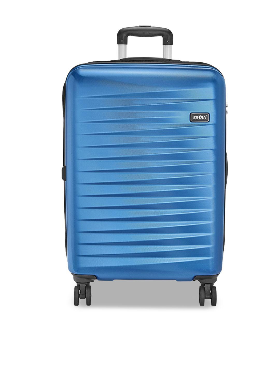 safari fiesta textured hard-sided large trolley suitcase