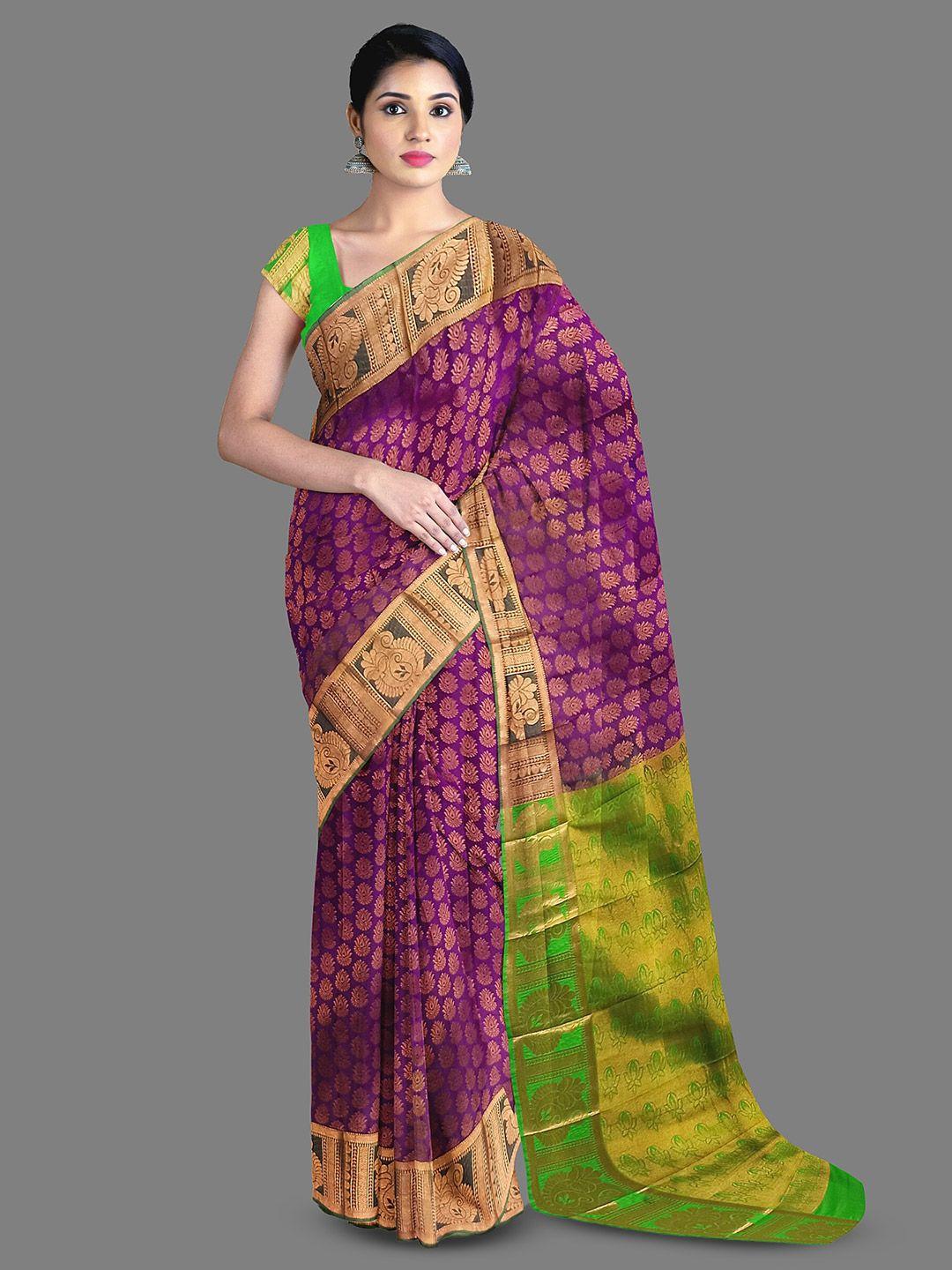 the chennai silks ethnic motifs woven design zari kanjeevaram saree