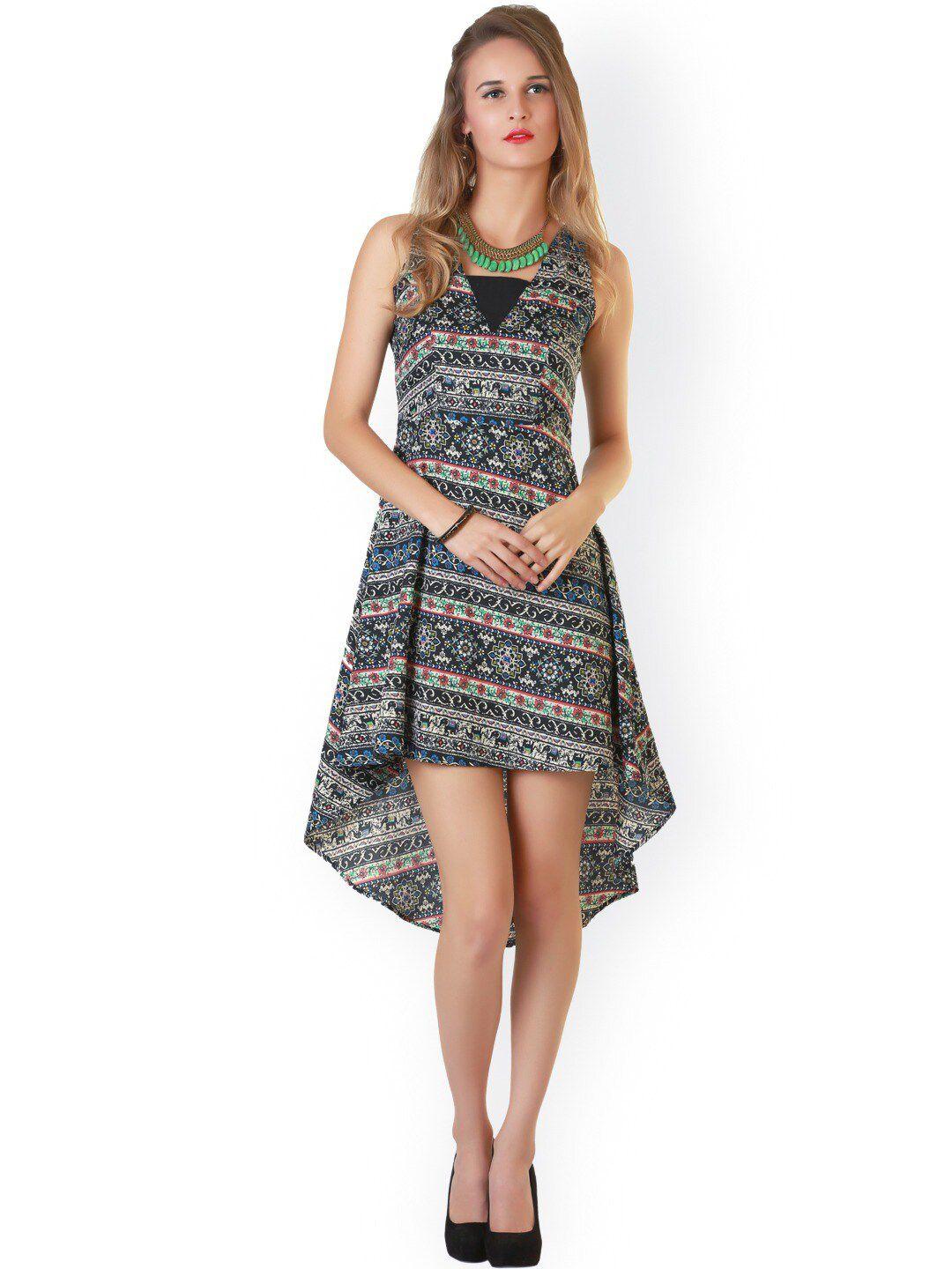 baesd ethnic motifs printed a line dress