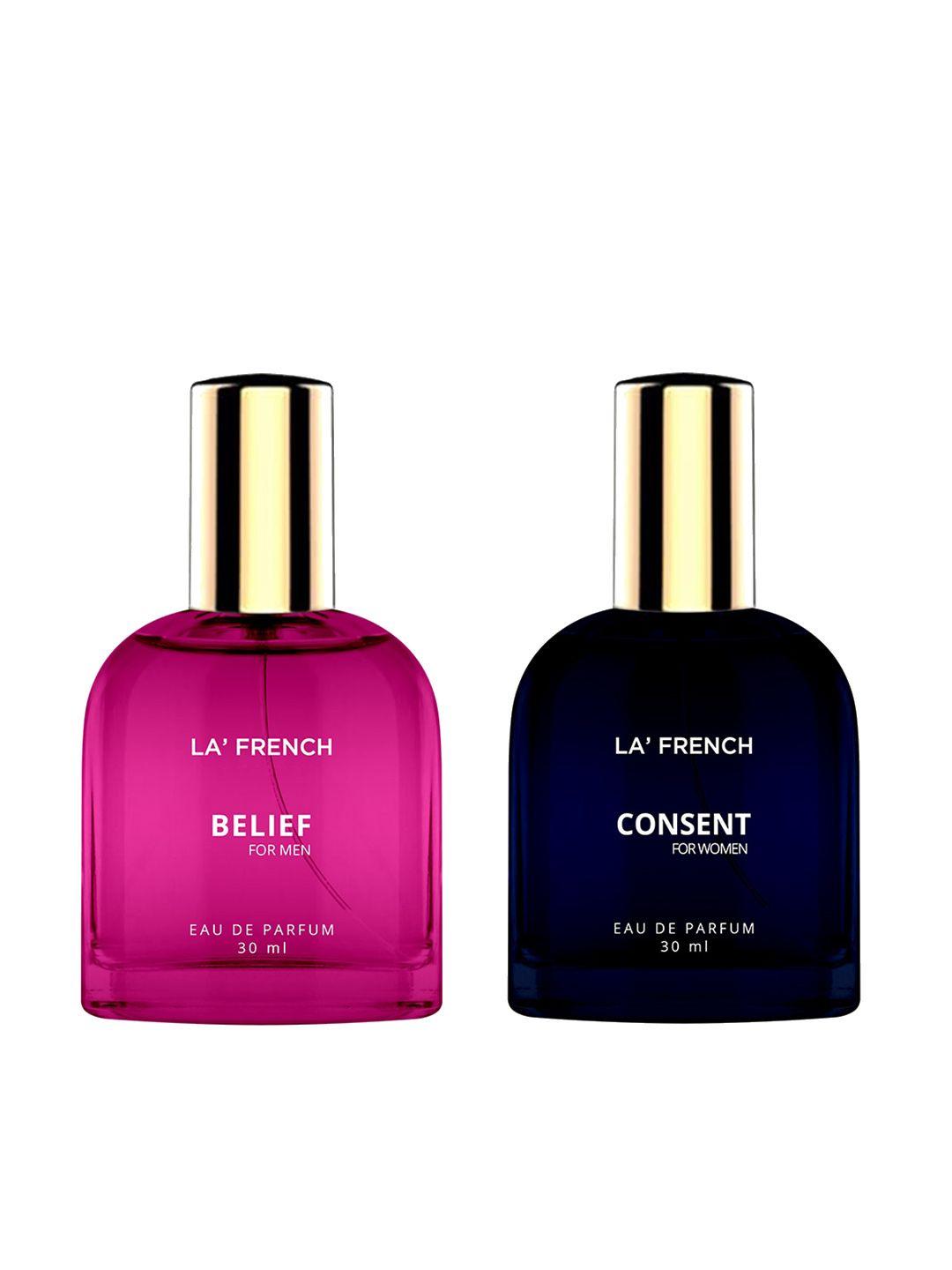 la french set of 2 eau de parfum 30ml each - belief & consent