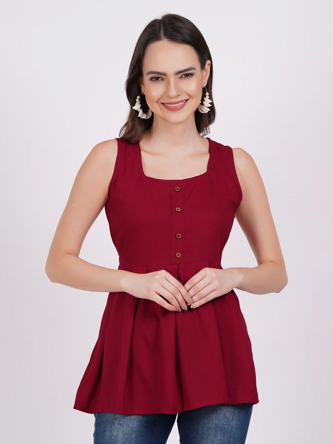 kalini square neck pleated a-line kurti