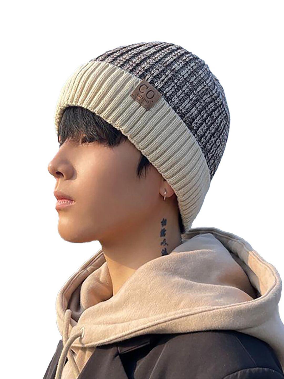 youstylo unisex self design woollen beanie