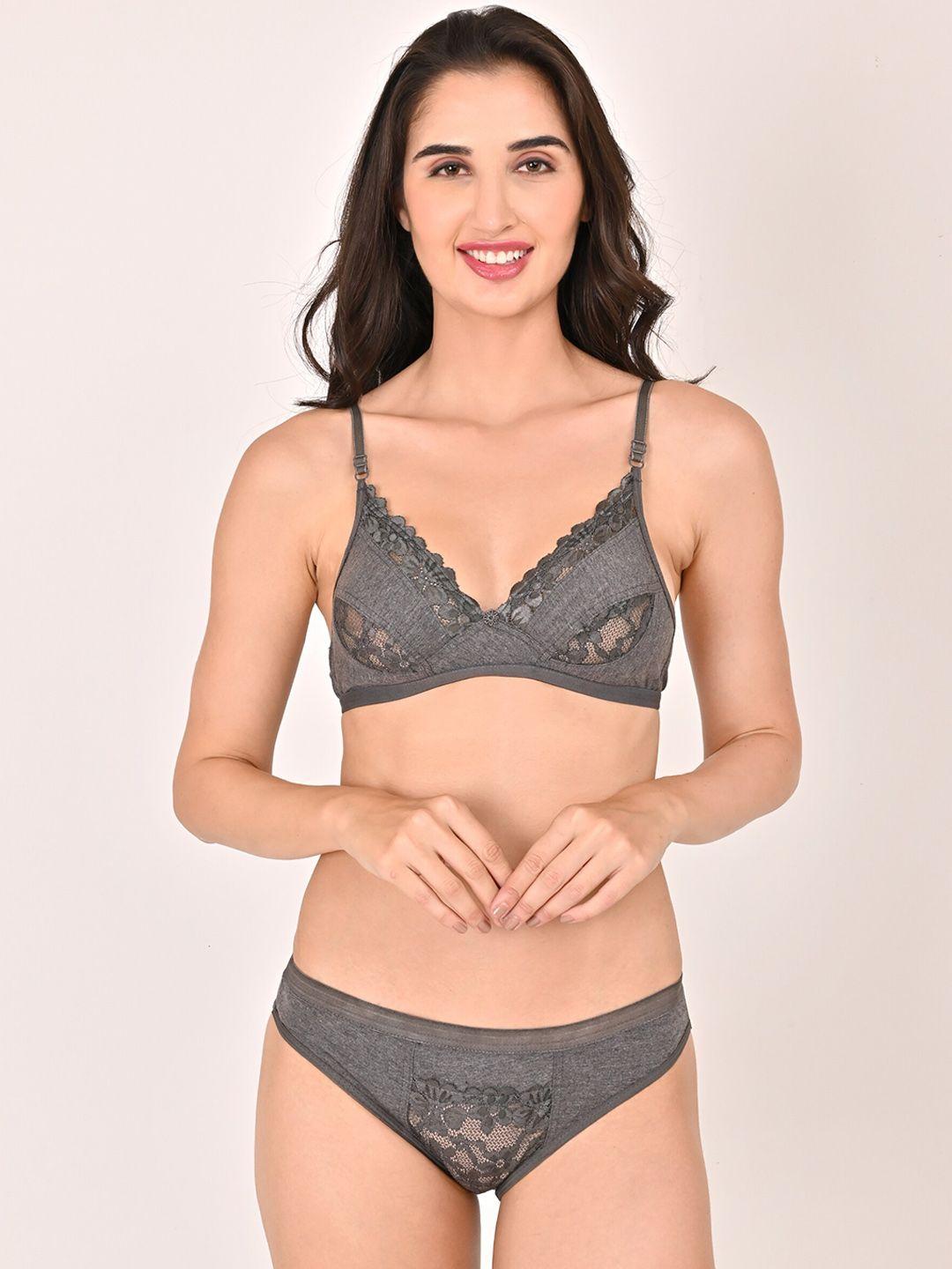 extoes self design cotton lingerie set