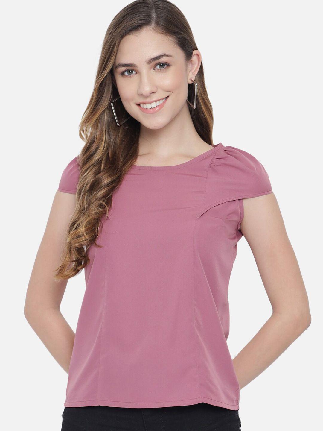 baesd round neck cap sleeves top