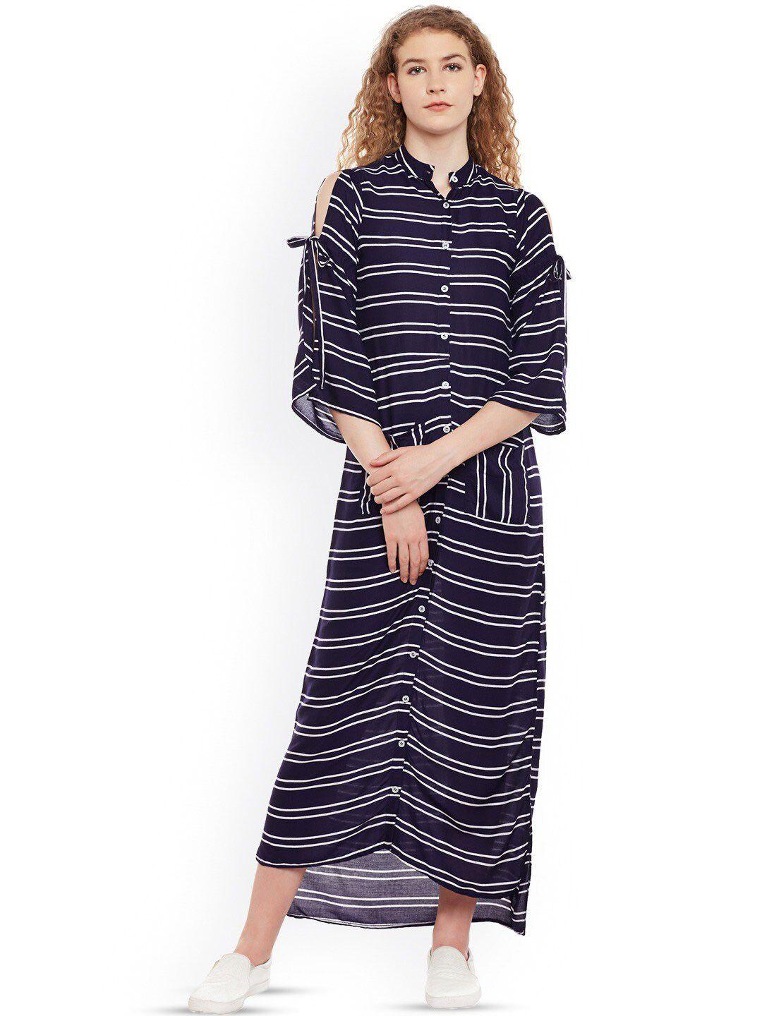 baesd striped shirt style midi dress