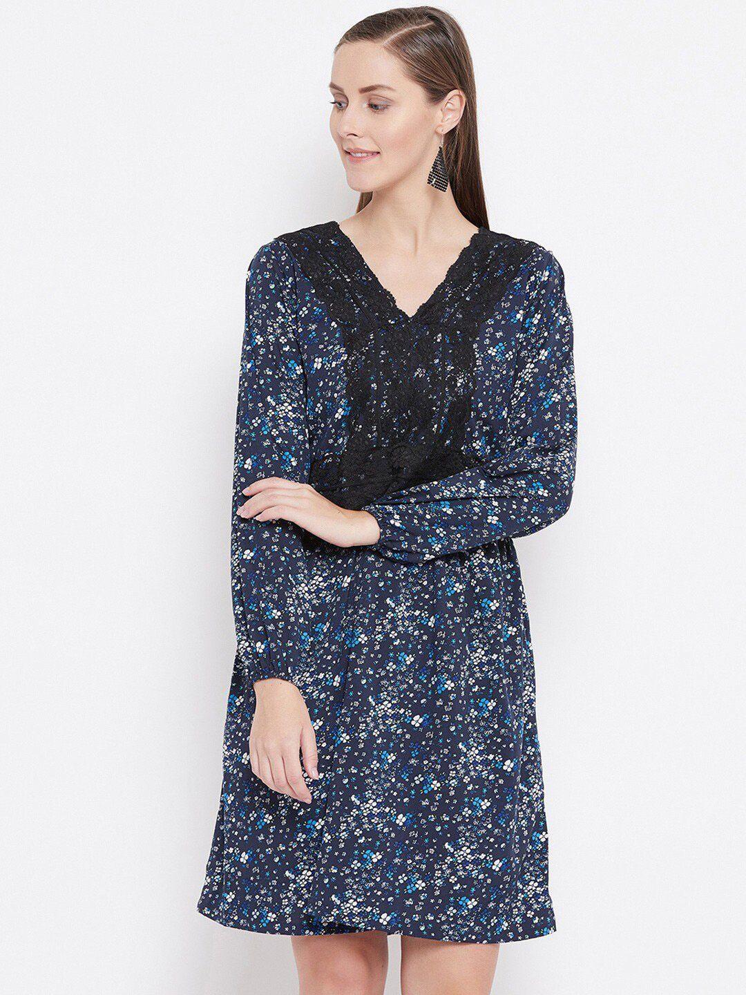 baesd floral printed fit & flare dress