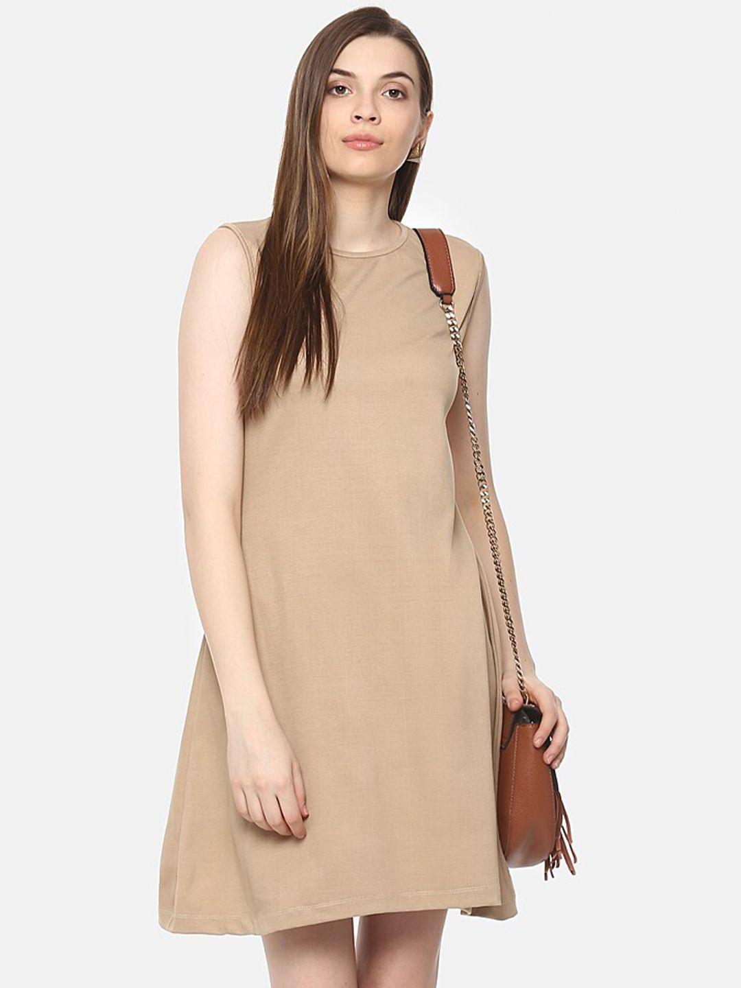 baesd round neck sleeveless cotton a line dress